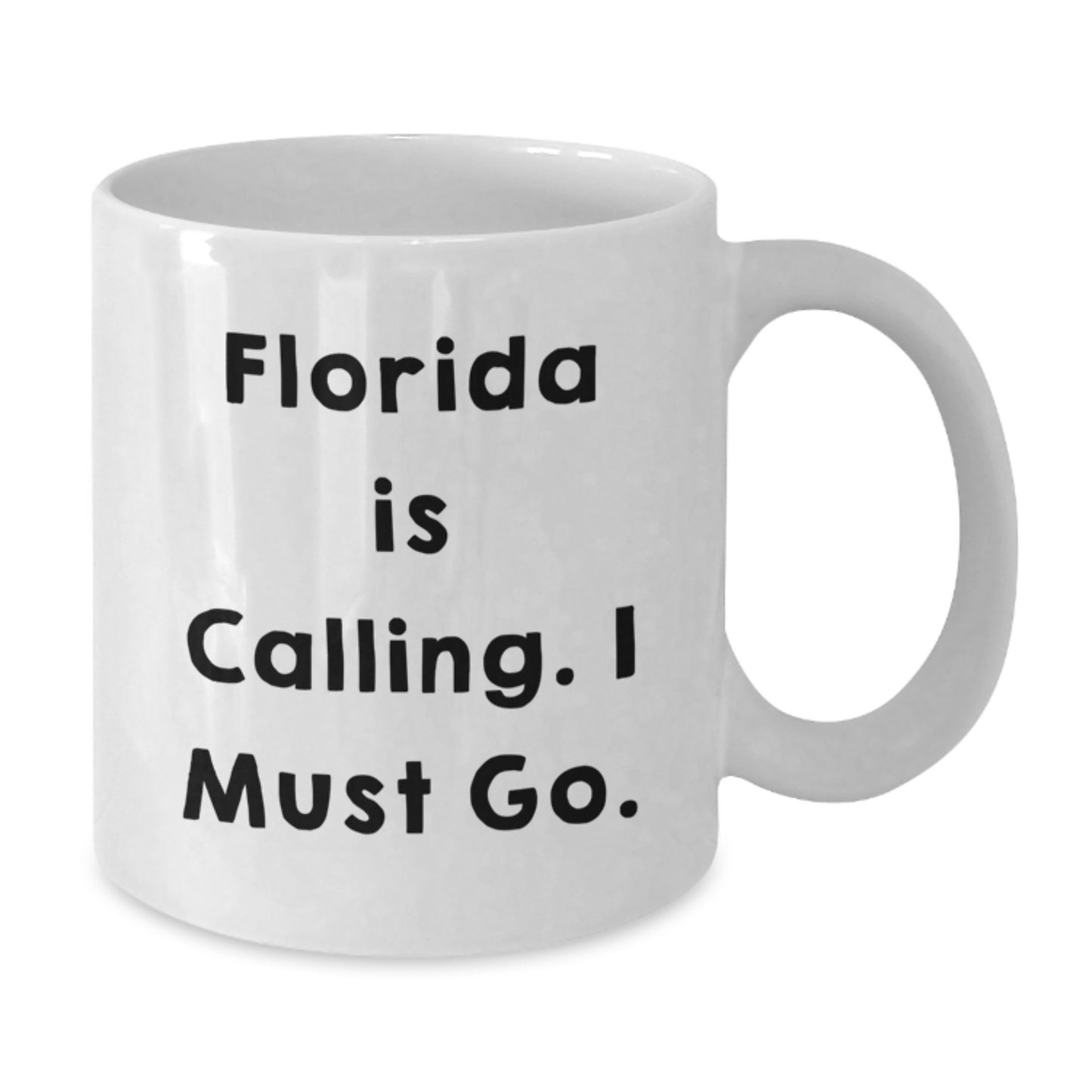 Florida Gifts for Friends, Funny White Coffee Mug, 'Florida Is Calling. I Must Go.' Quote, Christmas Unique - Additional