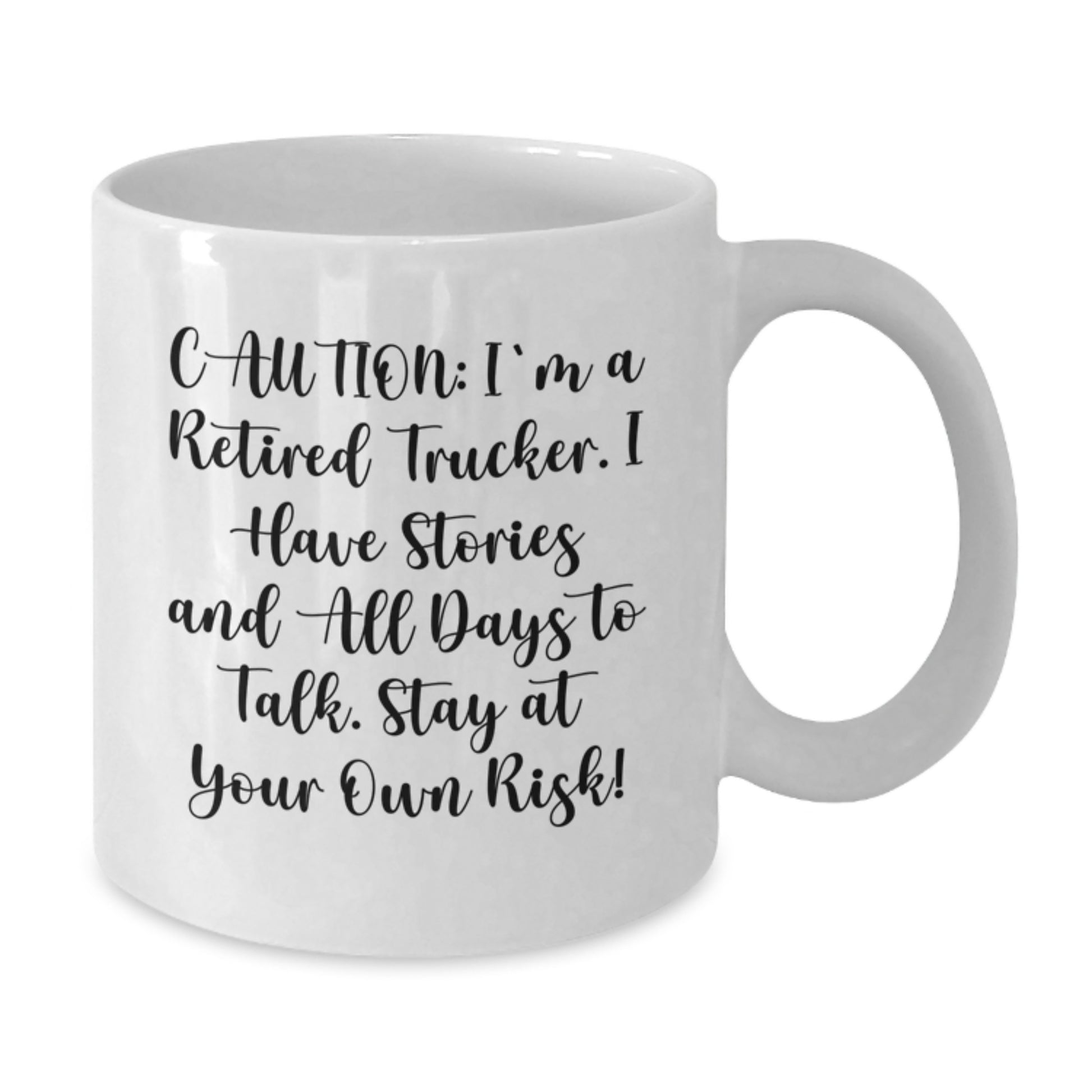 Funny Trucker Gifts from Friends for Trucker Men - I'm A Retired Trucker Mug, White Coffee Mug, Unique Christmas Unique Gifts - Additional