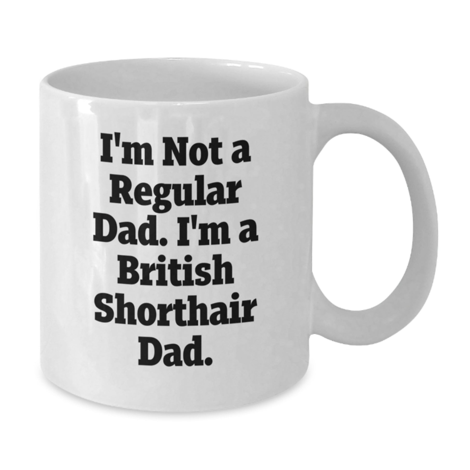 British Shorthair Cat Dad Funny White Coffee Mug Gifts from Men to British Shorthair Cat - Additional