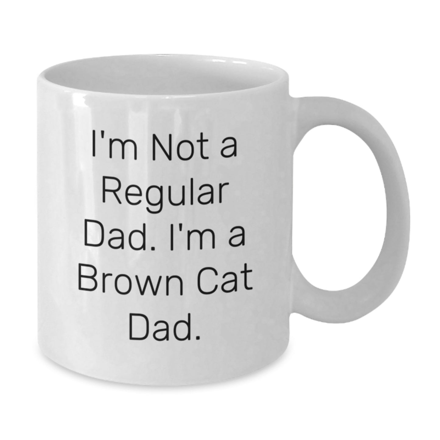 Funny Brown Cat White Coffee Mug Gifts from Dad for the Ultimate Feline Lover Christmas Unique - Additional