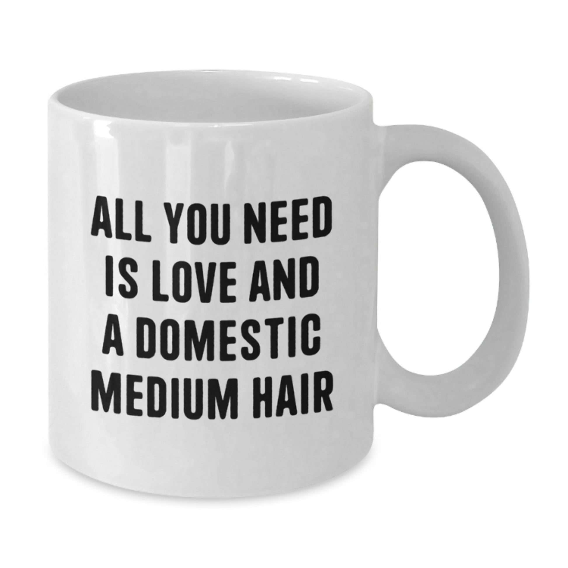 Funny Domestic Medium Hair Cat White Coffee Mugs Gifts from Men, Women, Friends, Coworkers, Family - Unique Christmas Unique Gifts for Domestic Medium Hair Cat Lovers - Additional