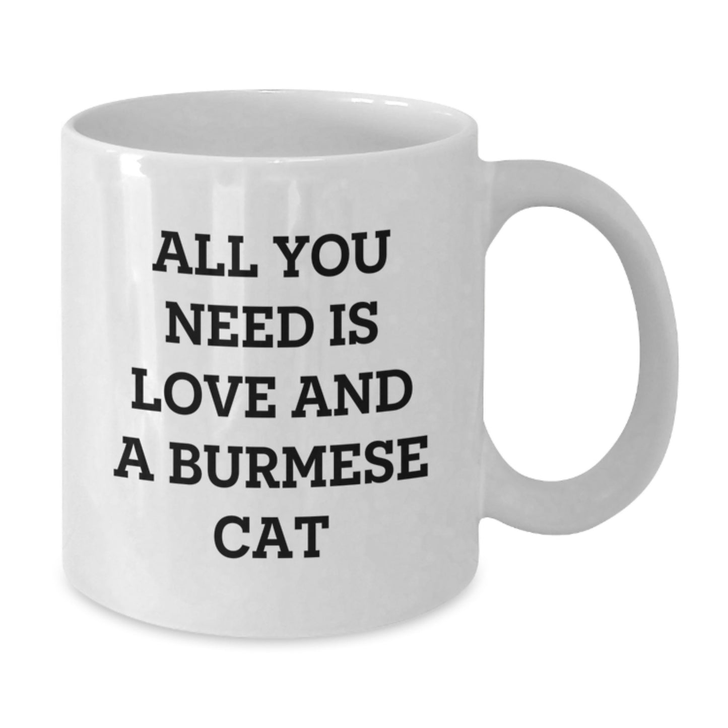 Burmese Cat Gifts for Women - White Coffee Mug - 'All You Need Is Love And A Burmese Cat' Funny Quote, Gifts from Family, Friends, Coworkers, Men, Unique Christmas Unique Gifts - Additional