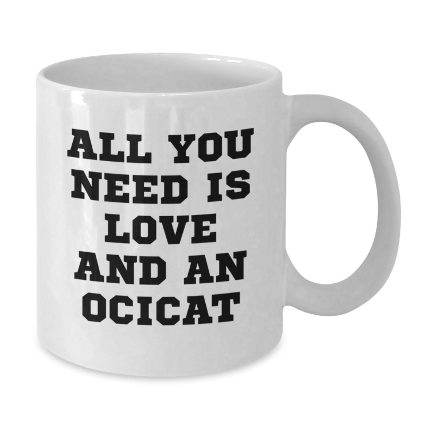Funny Ocicat Lover Gifts from Friends and Family - White Ceramic Coffee Mug for Christmas Unique Gifts - Additional