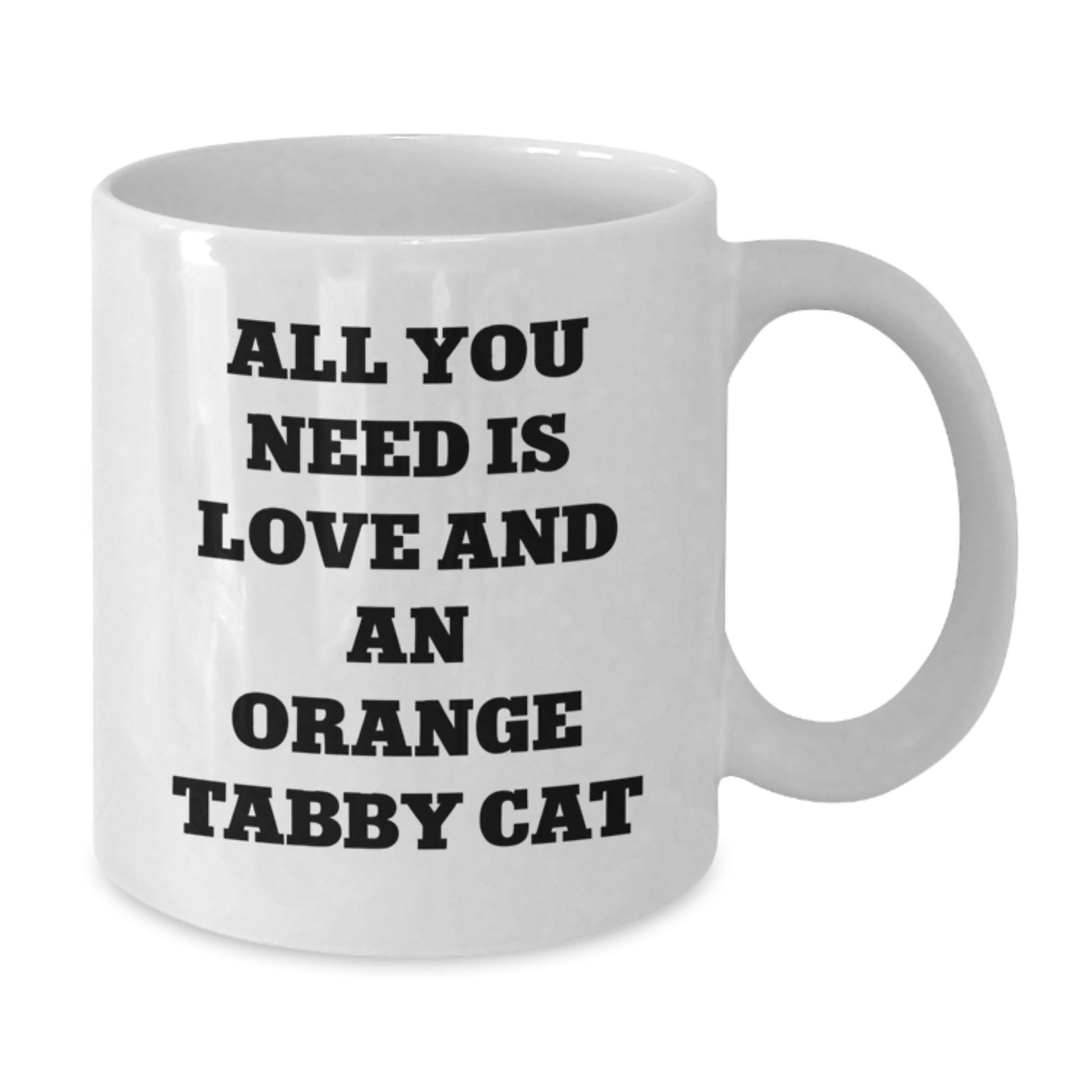 Funny Orange Tabby Cat Gifts, White Coffee Mug - All You Need Is Love And An Orange Tabby Cat, Birthday Unique Gifts from Friends, Family to Orange Tabby Cat Lovers - Additional