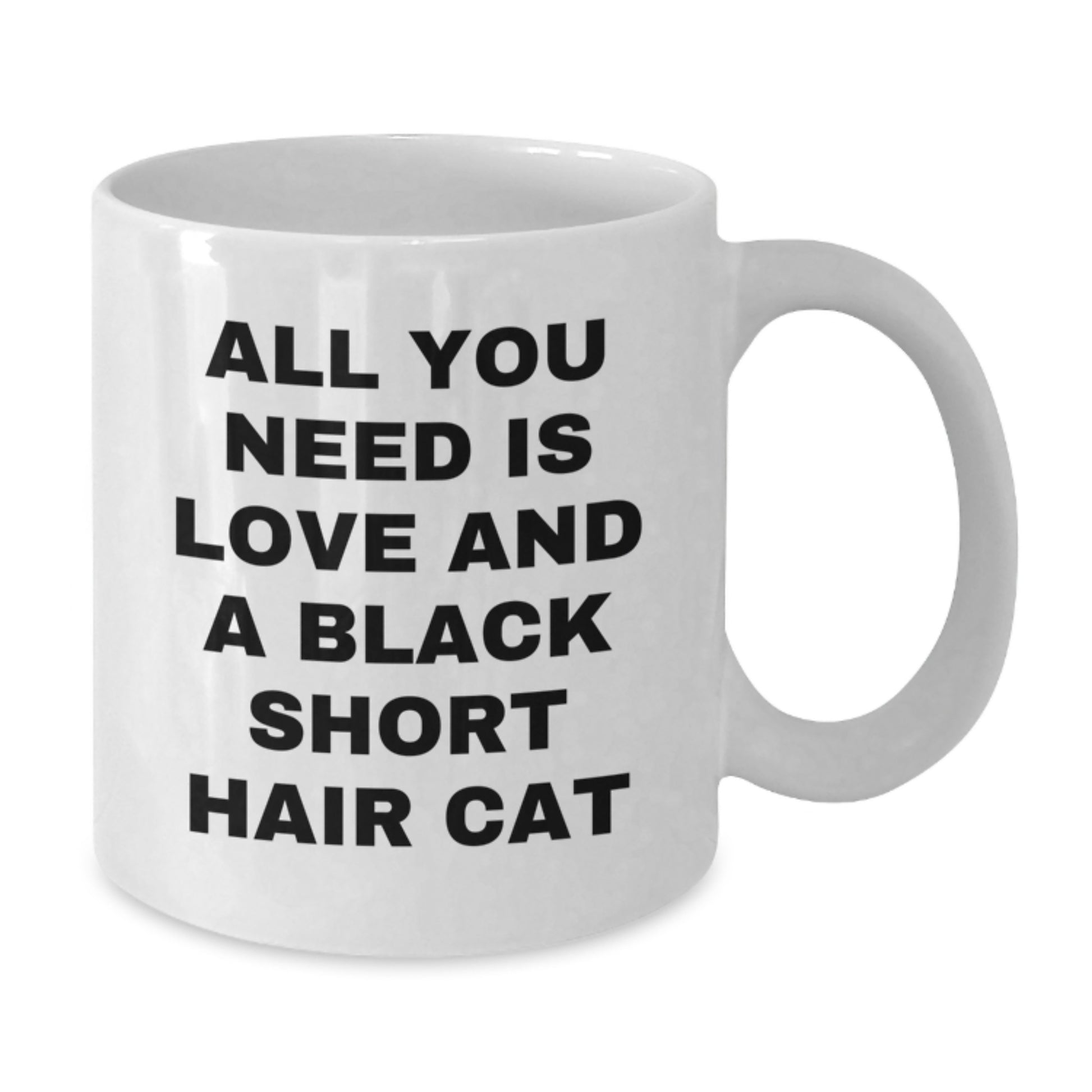 Black Short Hair Cat Lover Gifts from Family Friends Women Funny White Coffee Mug - Additional