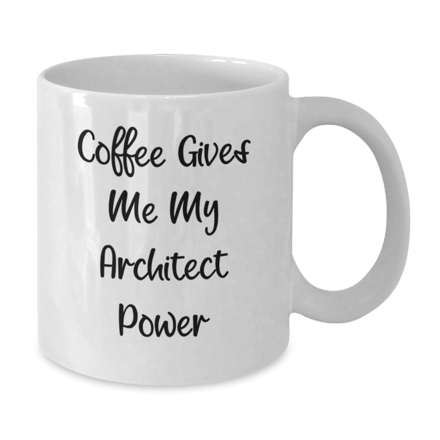 Funny Architect White Coffee Mug Gifts from Friends for Christmas - Coffee Gives Me Power - Additional