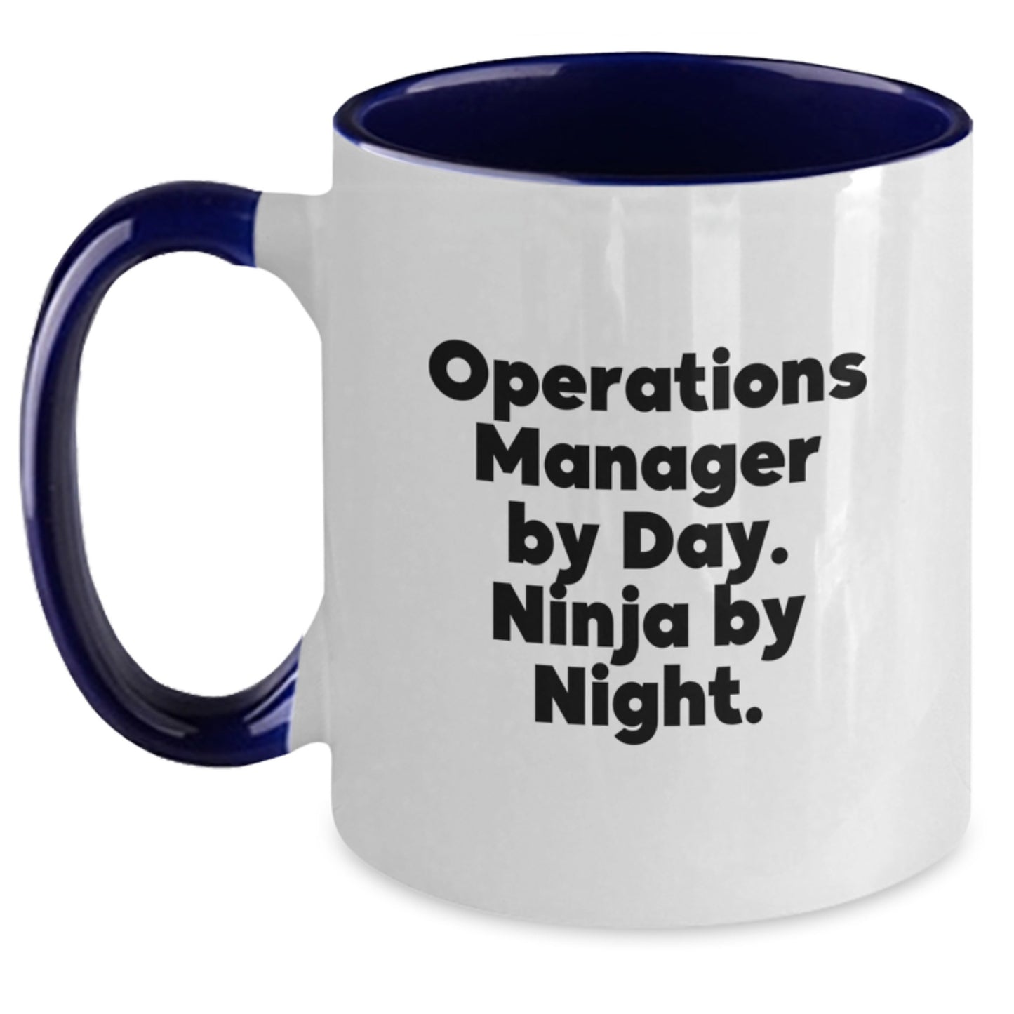 Operations Manager Humor Coffee Mug, Funny Gifts for Operations Manager, Birthday Unique Gifts from Friends, Coworkers, Family - 'Operations Manager By Day. Ninja By Night.' - Main