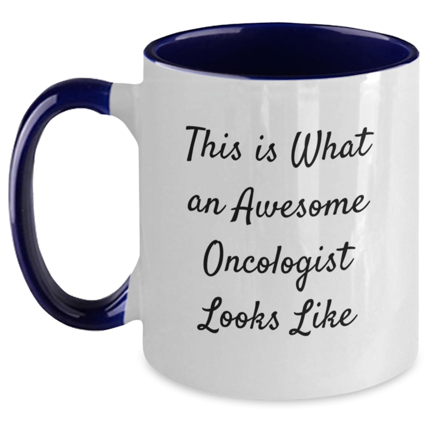 Funny Oncologist Gifts from Friends, Gifts for Oncologist Birthday, Two Tone Coffee Mug - This Is What An Awesome Oncologist Looks Like - Main