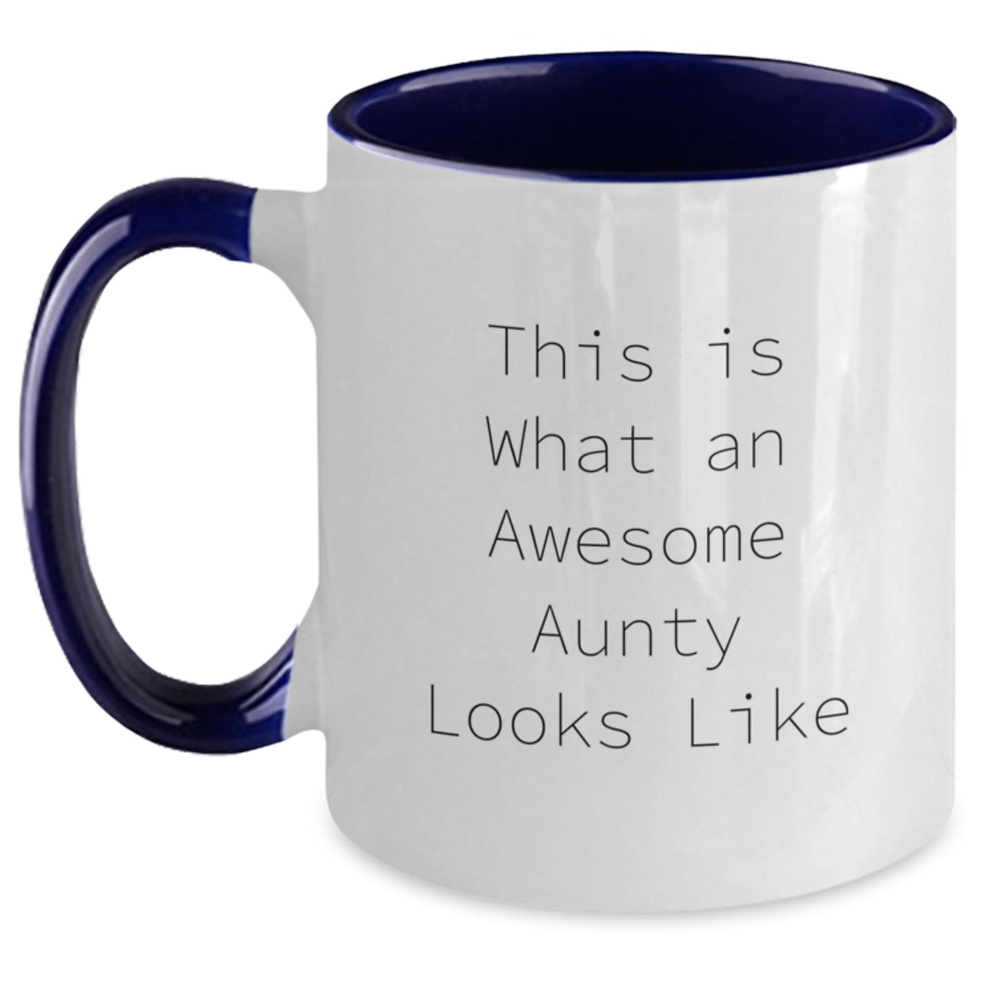 Funny Aunty Gifts from Men to Awesome Aunts on Birthday with Two Tone Coffee Mug - This Is What An Awesome Aunty Looks Like - Main