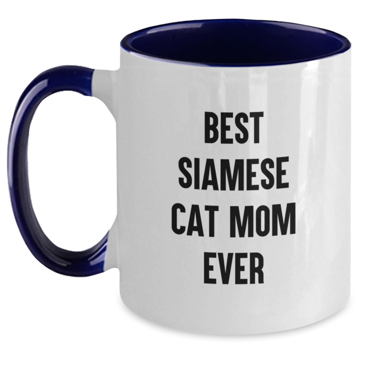 Funny Siamese Cat Mom Gifts, Best Siamese Cat Mom Ever, Two Tone Coffee Mug for Birthday, Gifts from Family, Friends, or Coworkers, Perfect for Siamese Cat Enthusiasts - Main