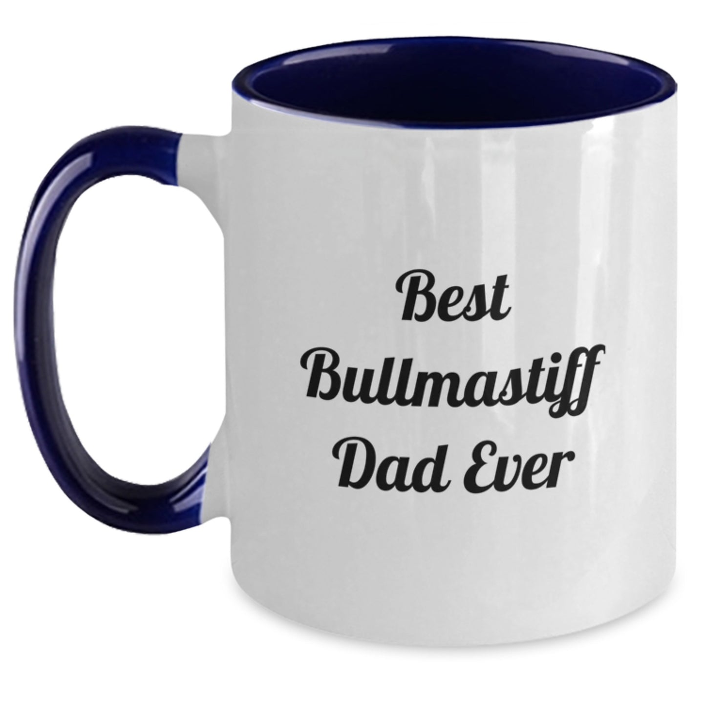 Funny Bullmastiff Dog Gifts for Men from Best Bullmastiff Dad Ever, Two Tone Coffee Mug for Graduation Unique Gifts - Main