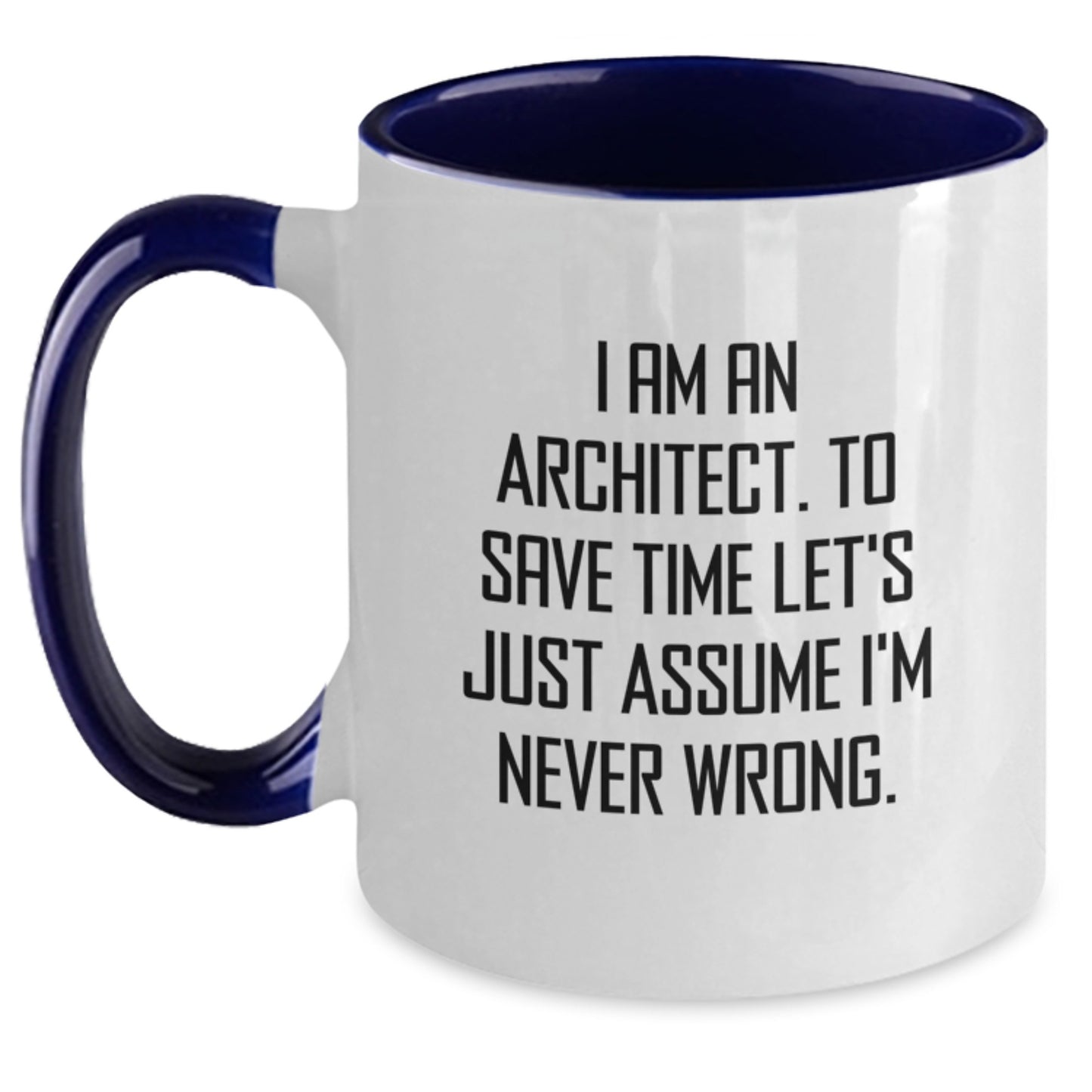 Funny Architect Coffee Mug Gifts for Men from Friends - 'I'm Never Wrong' Christmas Unique Gifts for Architect Colleagues - Main