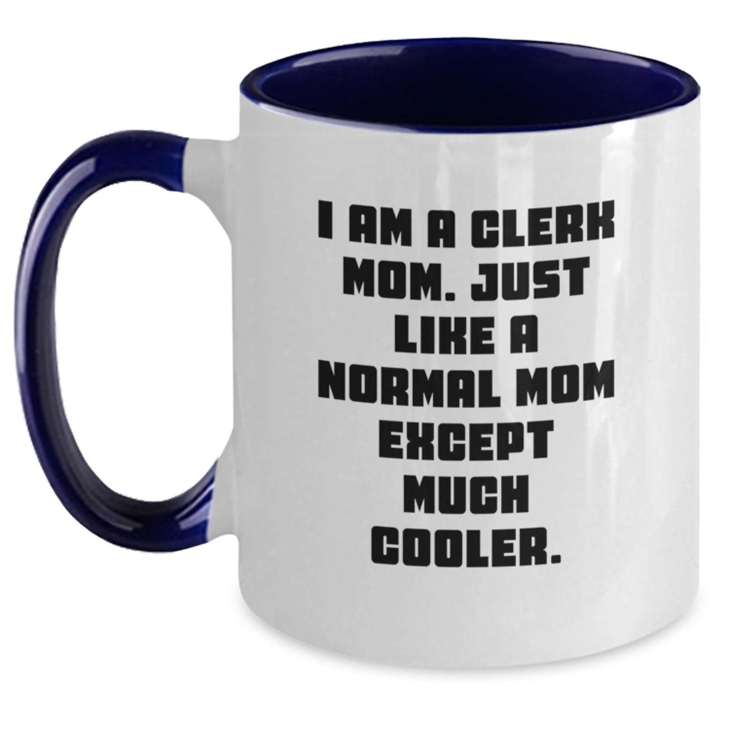 Funny Clerk Gifts from Friends for Clerk Mom - Two Tone Coffee Mug for Office Workers, Christmas Unique Presents - Main