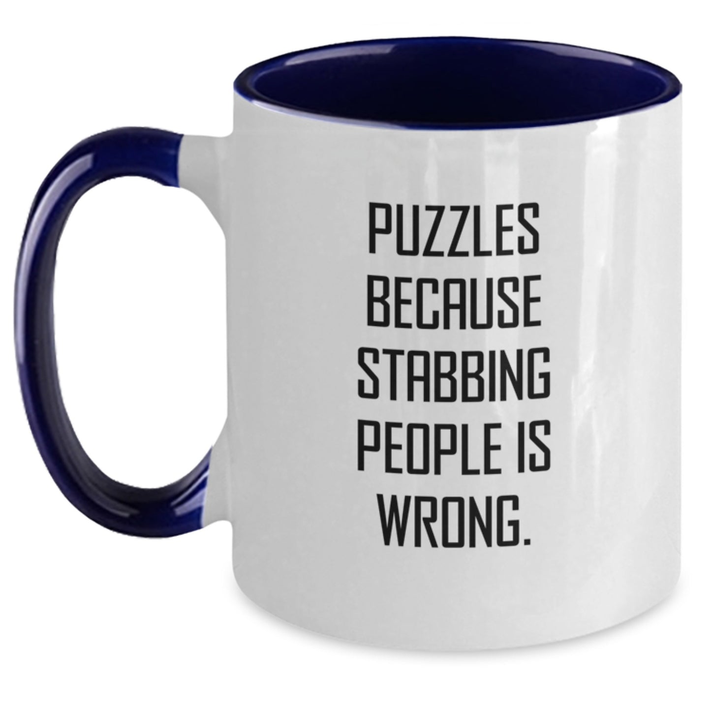 Funny Puzzles Gifts from Friends Two Tone Coffee Mugs for Puzzle Lovers Christmas Unique Presents - Main
