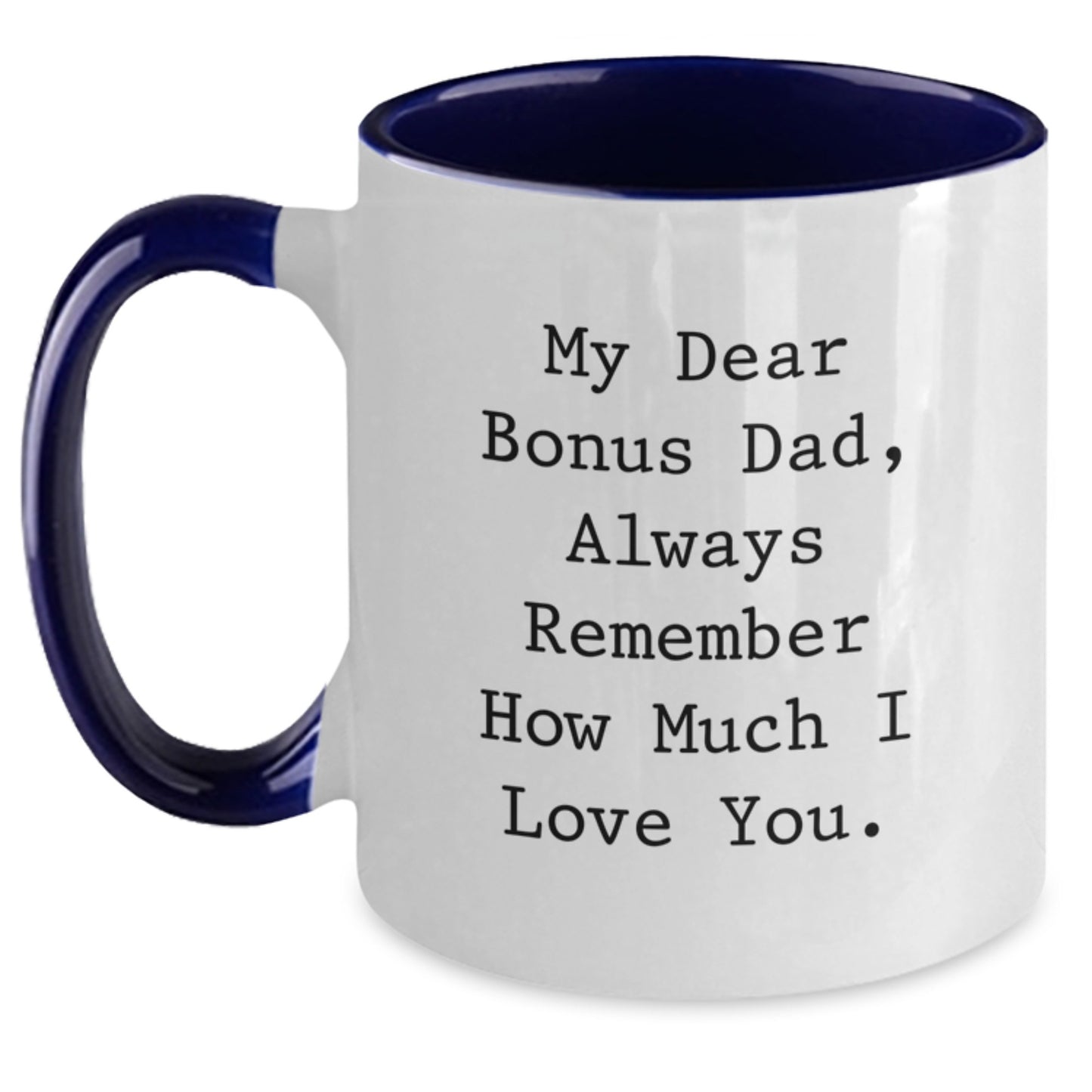 Funny Quote Gifts for Bonus Dad, Two Tone Coffee Mug, Christmas Unique Gifts from Family - Main