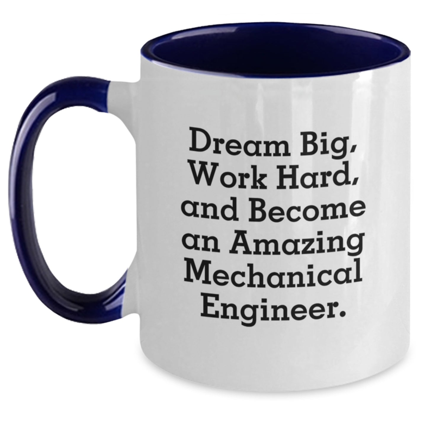 Funny Inspirational Mechanical Engineer Gifts from Family - Two Tone Coffee Mug for Him - Main