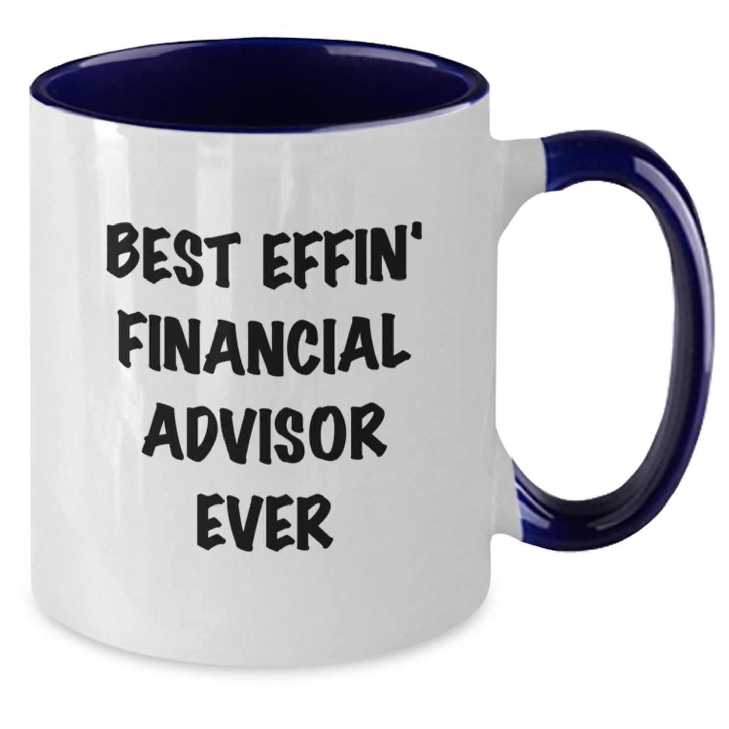 Funny Financial Advisor Gifts from Friends to Colleagues Best Effin' Coffee Mug, Two Tone Red and White Christmas Unique - Additional