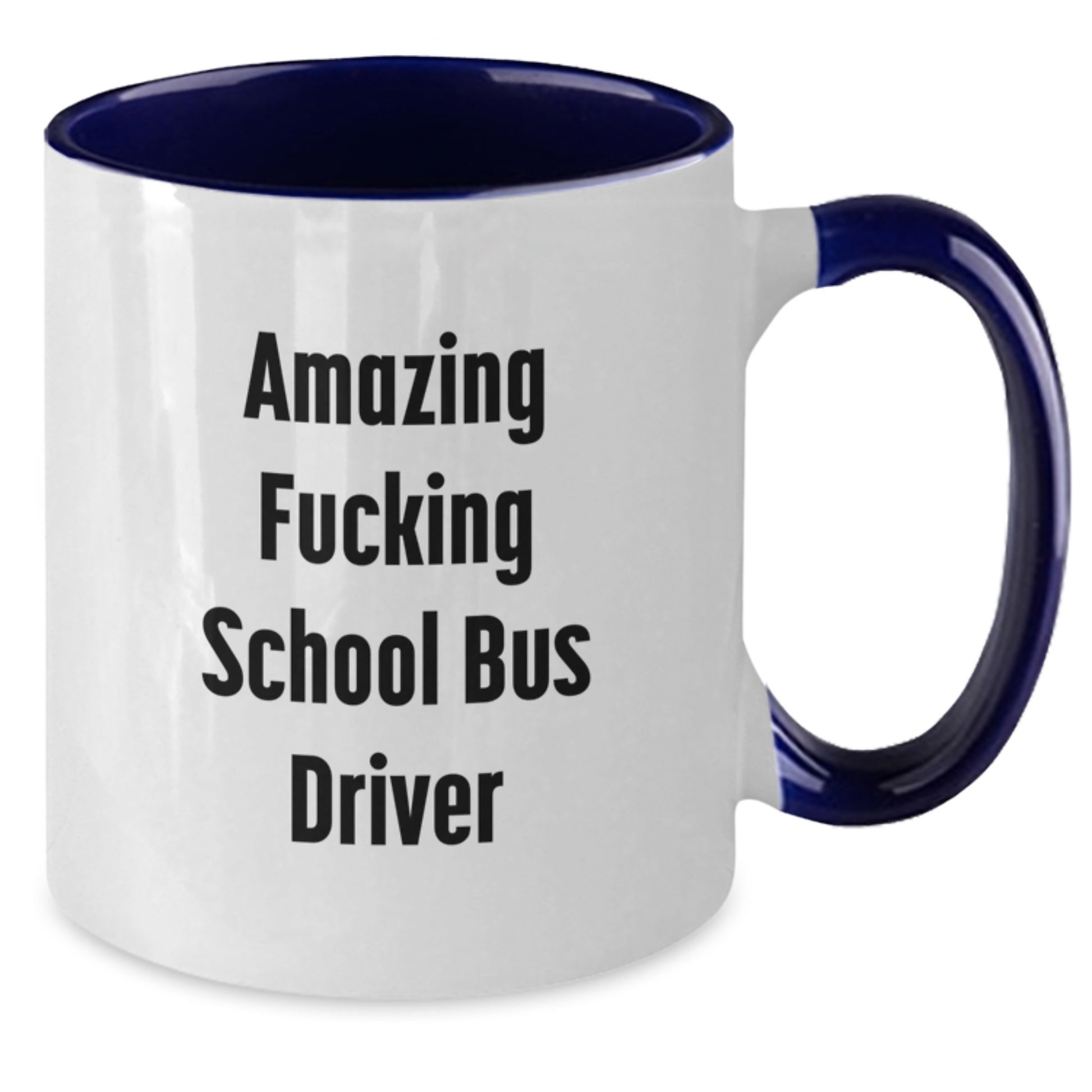 Funny School Bus Driver Gifts from Friends - Two Tone Coffee Mug for School Bus Driver Men, Christmas Unique Presents - Additional