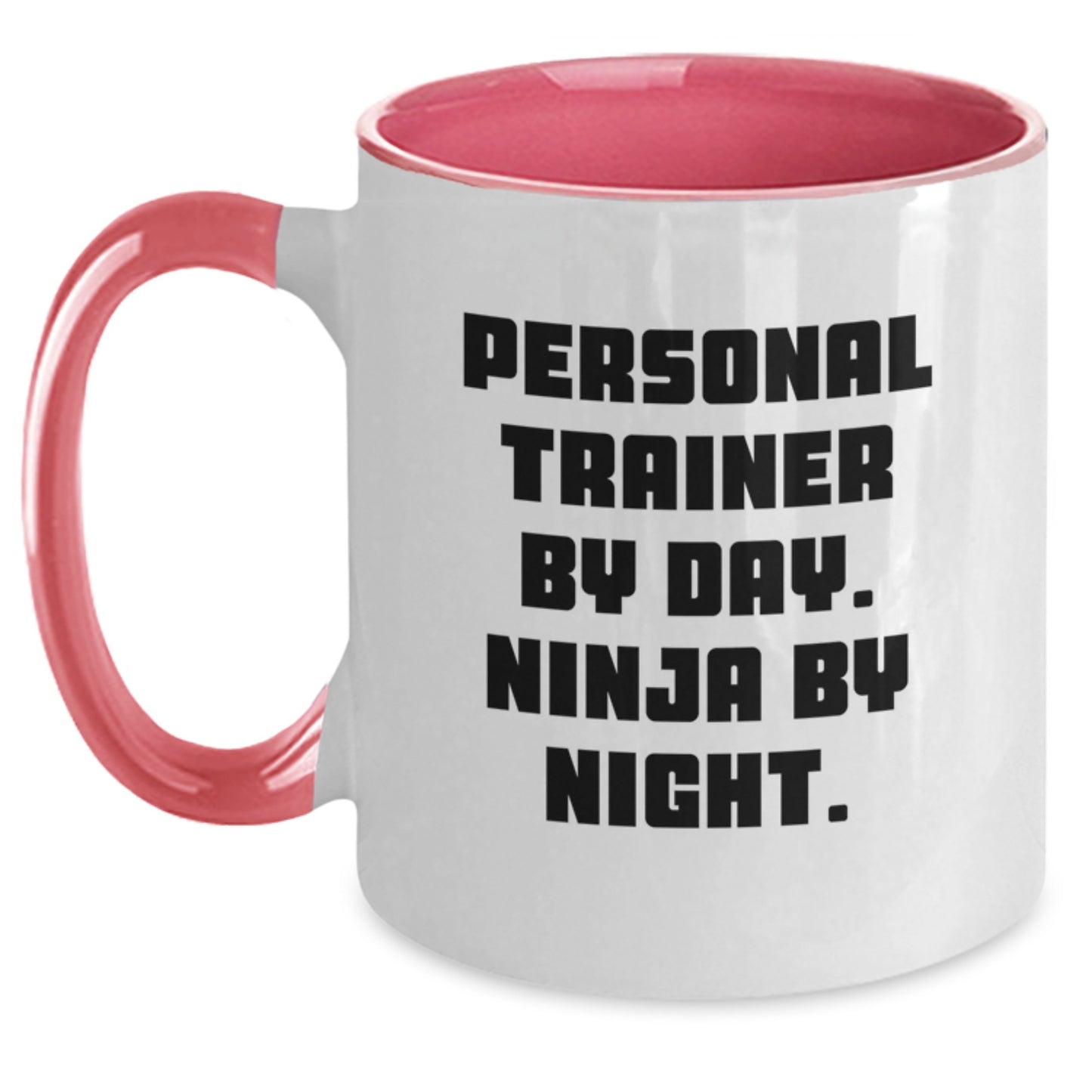 Personal Trainer By Day, Ninja By Night, Funny Two Tone Coffee Mug, Birthday Unique Gifts for Men, Gifts from Friends, Unique Birthday Unique Gift Ideas - Main