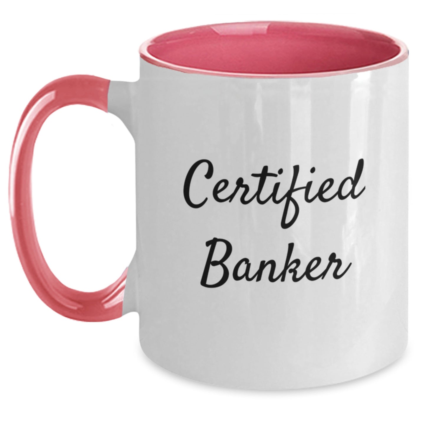 Funny Certified Banker Gifts from Friends for Men Two Tone Coffee Mug, Graduation Unique Gifts, Banker Humor - Main