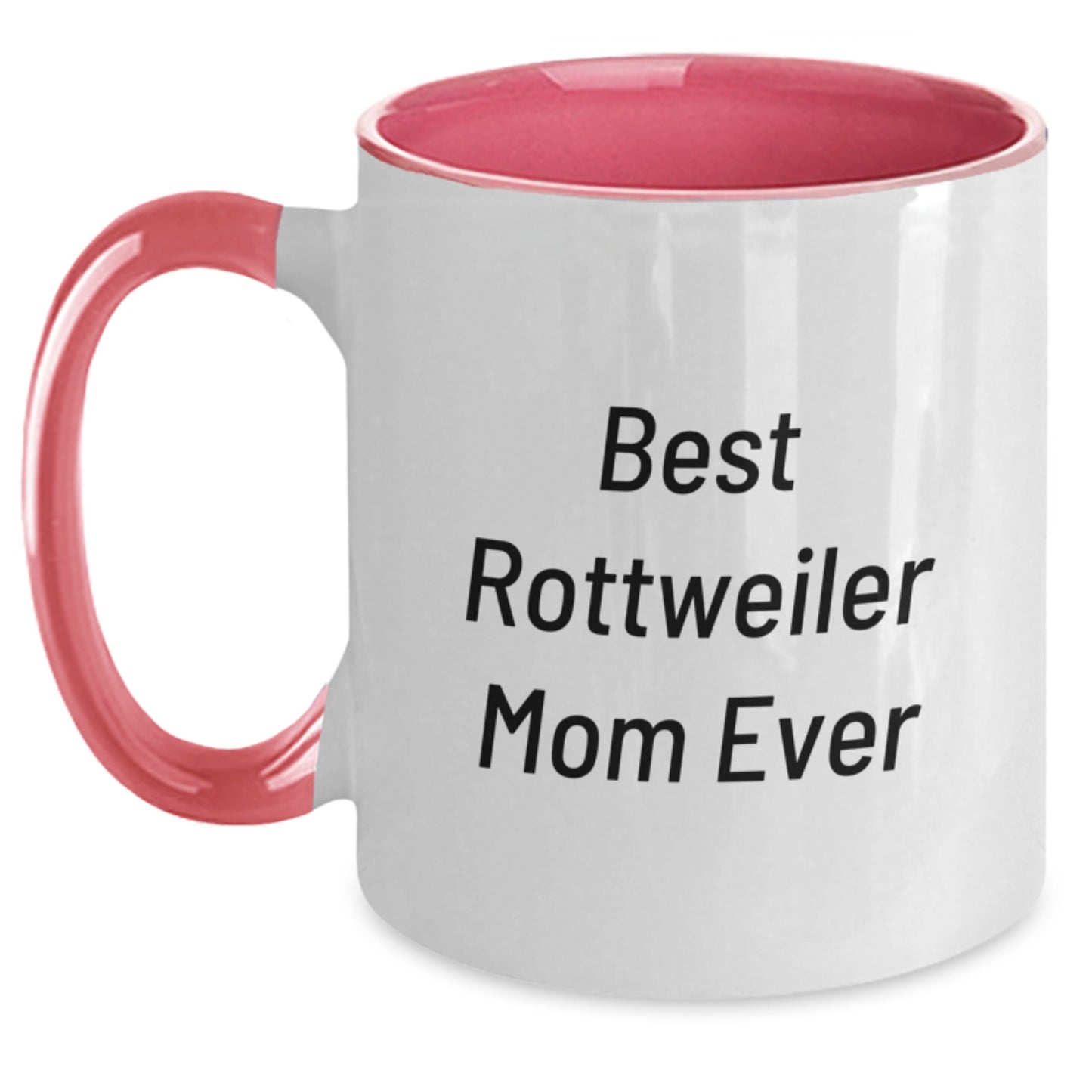 Funny Rottweiler Dog Mom Gifts from Friends for Birthday Unique Presents, Best Rottweiler Mom Ever Two Tone Coffee Mug, Gifts for Rottweiler Dog Lovers - Main