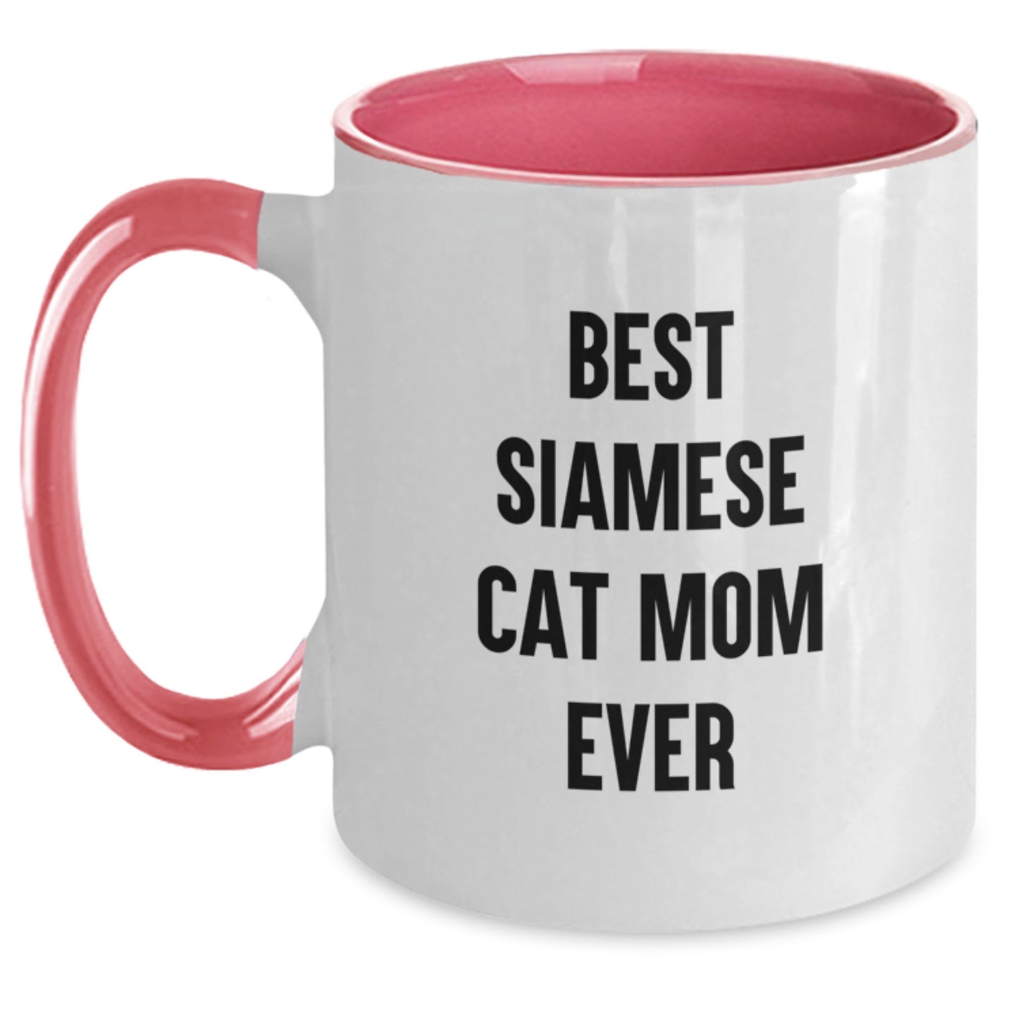 Funny Siamese Cat Mom Gifts, Best Siamese Cat Mom Ever, Two Tone Coffee Mug for Birthday, Gifts from Family, Friends, or Coworkers, Perfect for Siamese Cat Enthusiasts - Main