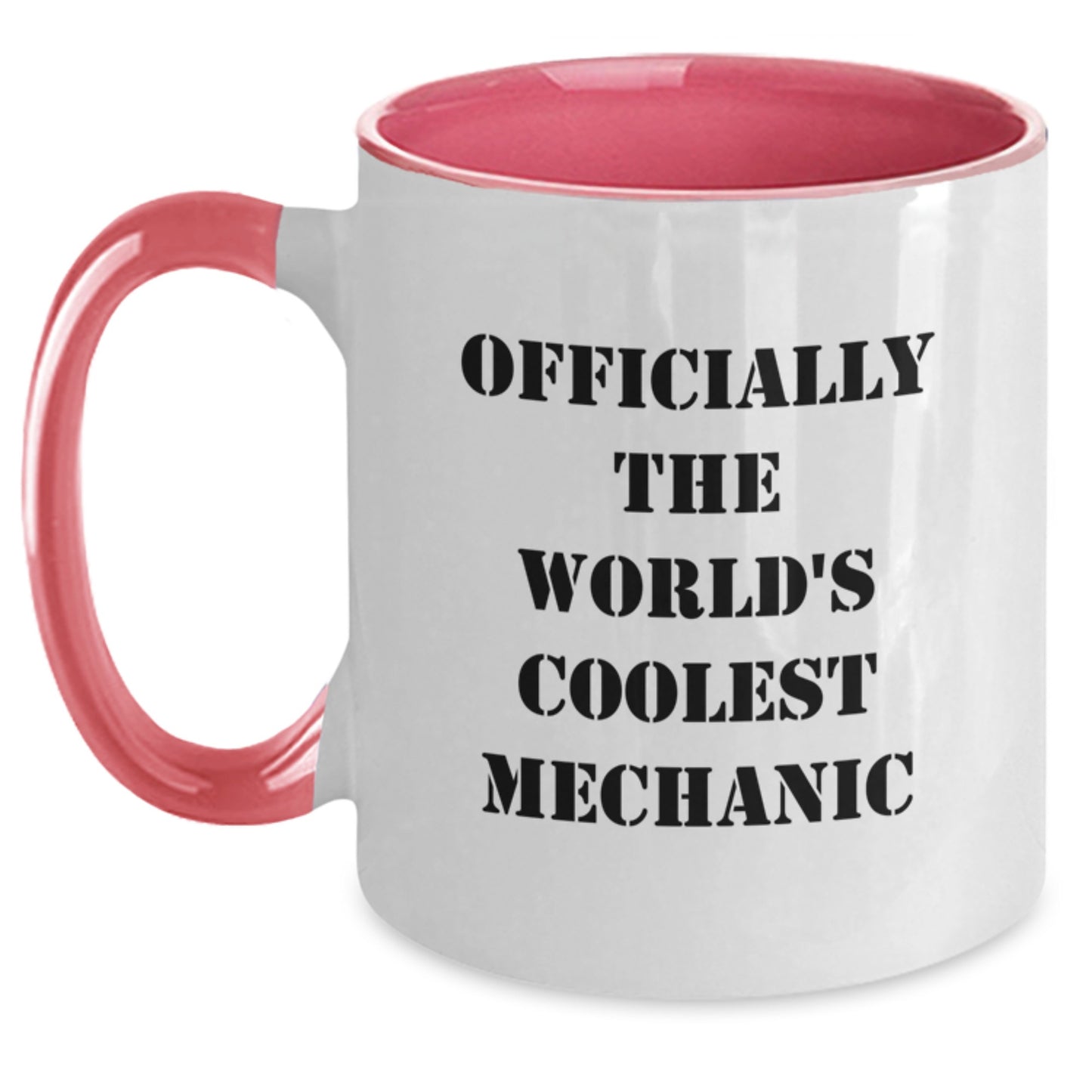 Funny Mechanic Gifts for Men from Friends, Unique Two Tone Coffee Mug for Mechanic Enthusiasts, Officially The World's Coolest Mechanic Quote, Christmas Unique Gifts - Main