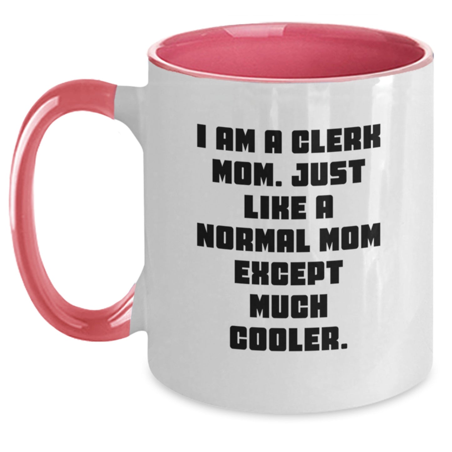 Funny Clerk Gifts from Friends for Clerk Mom - Two Tone Coffee Mug for Office Workers, Christmas Unique Presents - Main