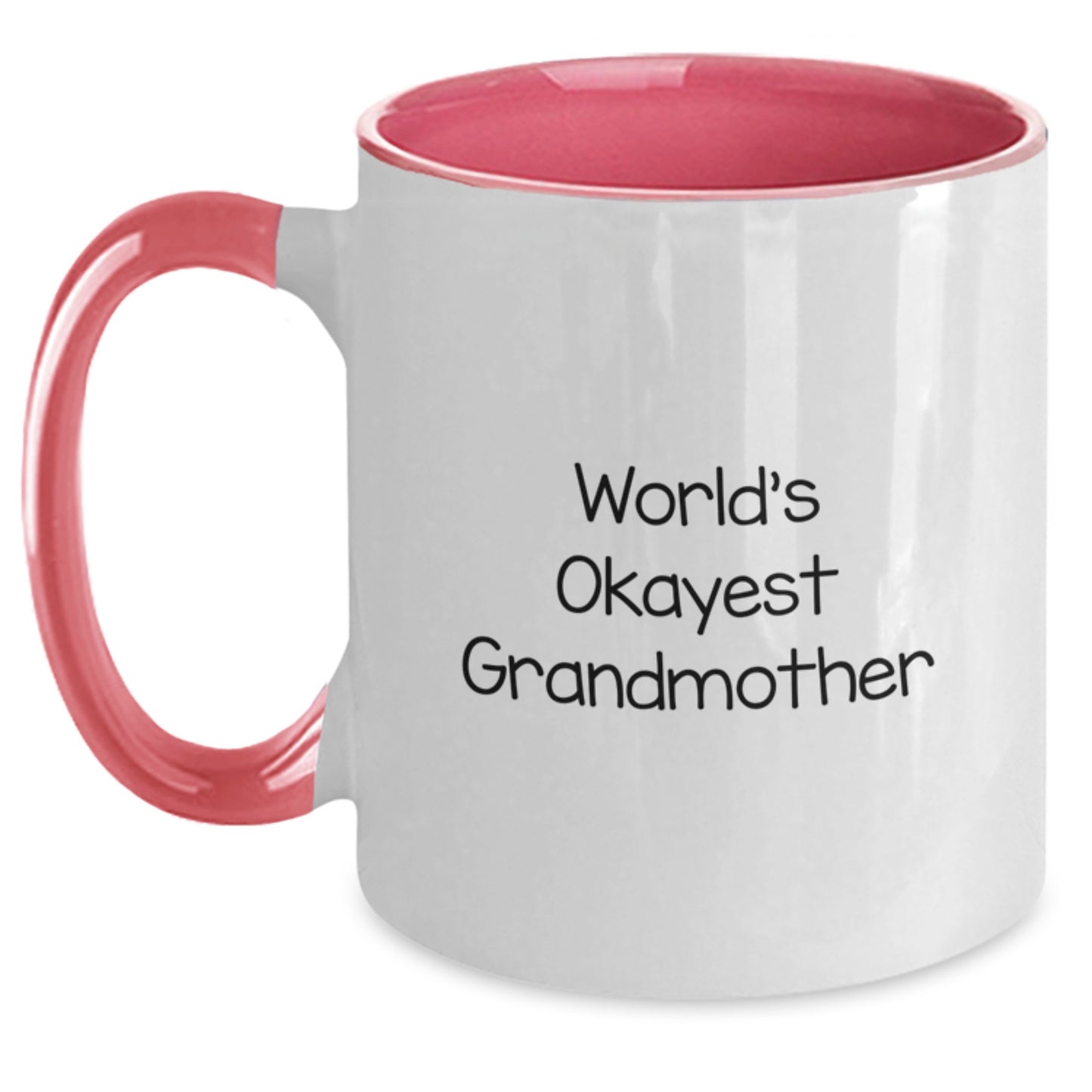 Grandmother Gifts from Family, Funny Two Tone Coffee Mug, Okayest Grandmother, Christmas Unique Gifts for Grandma - Main