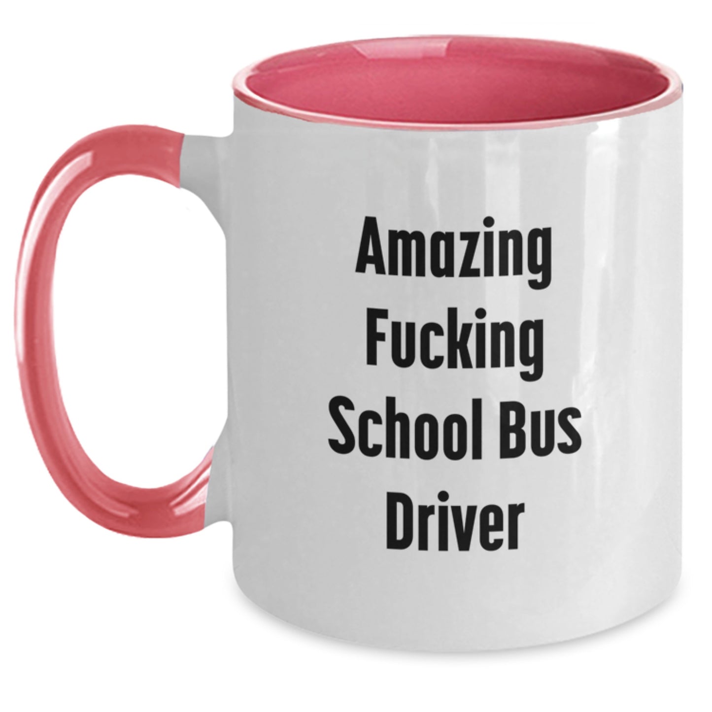 Funny School Bus Driver Gifts from Friends - Two Tone Coffee Mug for School Bus Driver Men, Christmas Unique Presents - Main