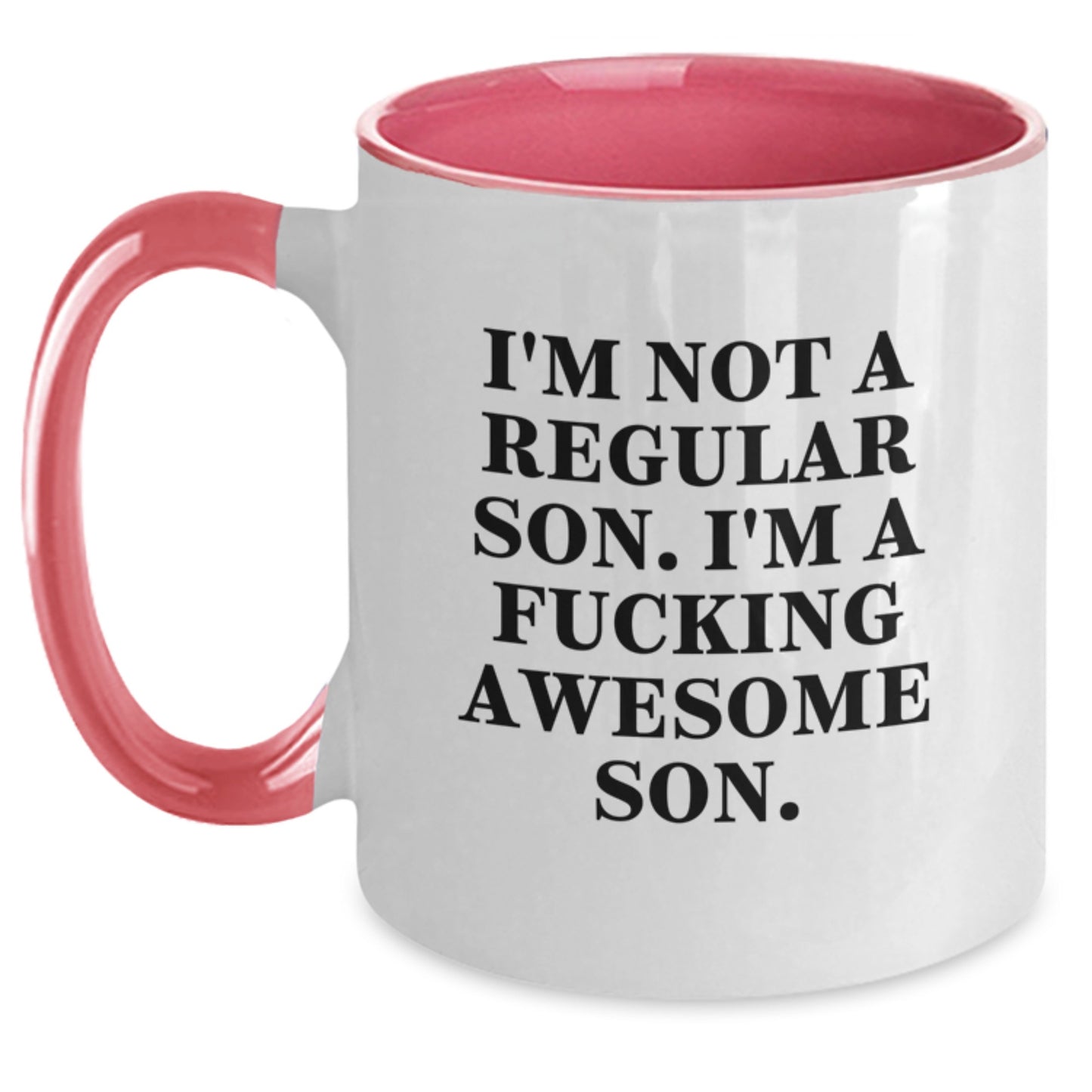 Funny Son Gifts from Family - Two Tone Coffee Mug for Awesome Sons at Christmas - Main