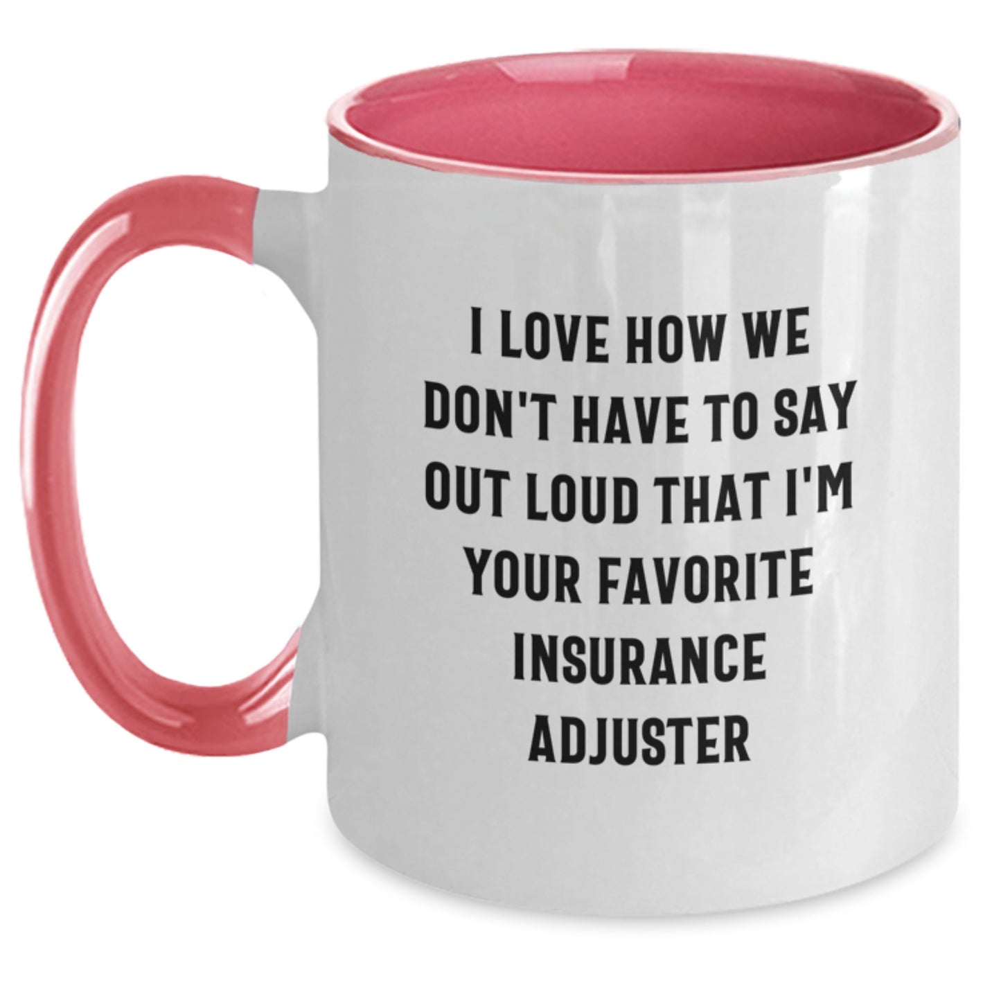 Funny Insurance Adjuster Gifts for Men, Two Tone Coffee Mug, Unique Christmas Memorable Presents from Coworkers - Main