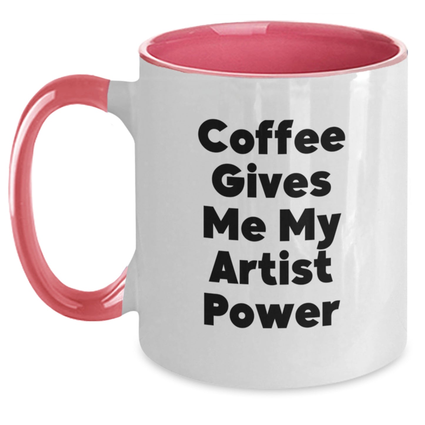 Funny Artist Gifts for Him from Friends - Coffee Gives Me My Artist Power Two Tone Mugs - Main