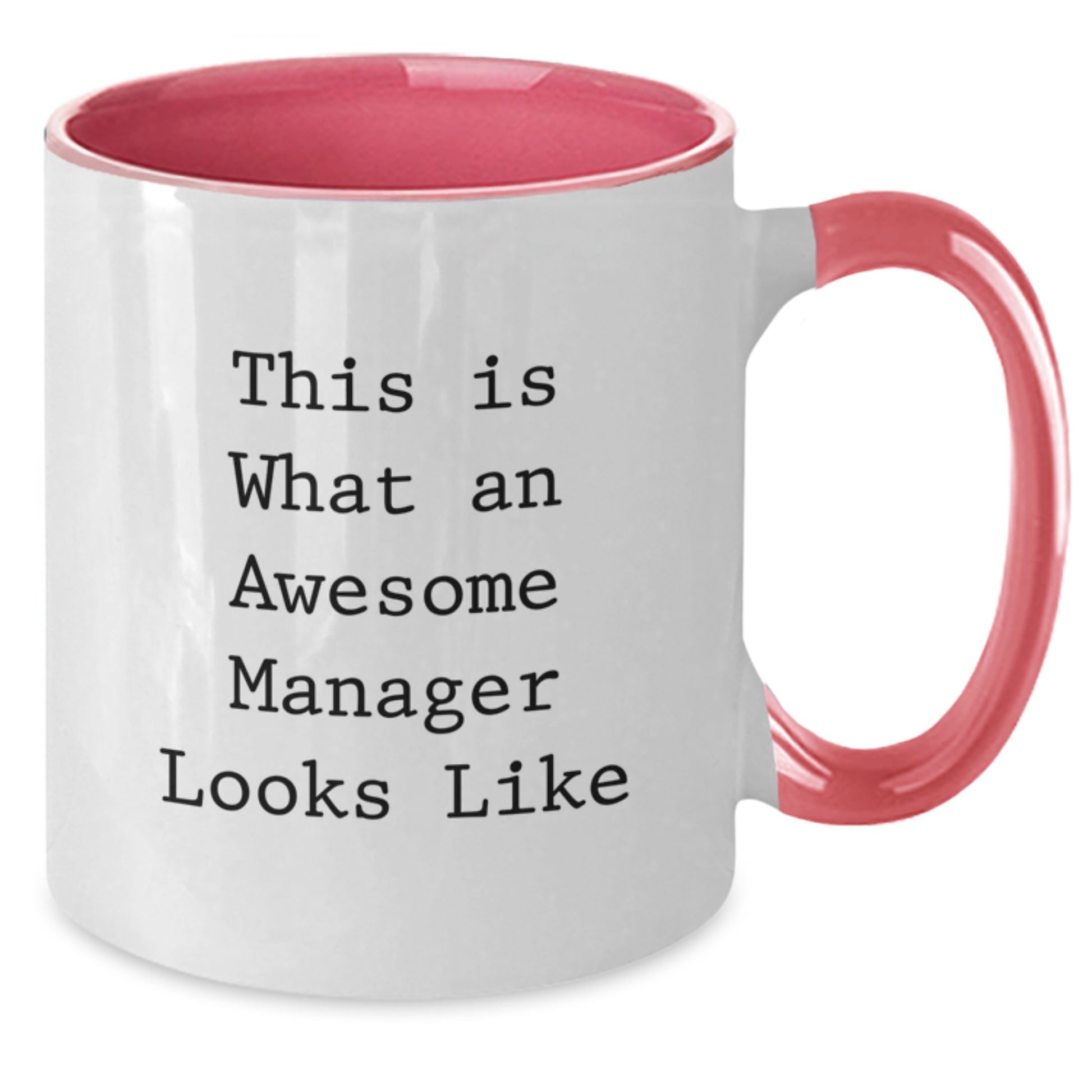 Funny Manager Gifts from Friends, Manager's Birthday Unique Presents, This Is What An Awesome Manager Looks Like Two Tone Coffee Mug - Additional