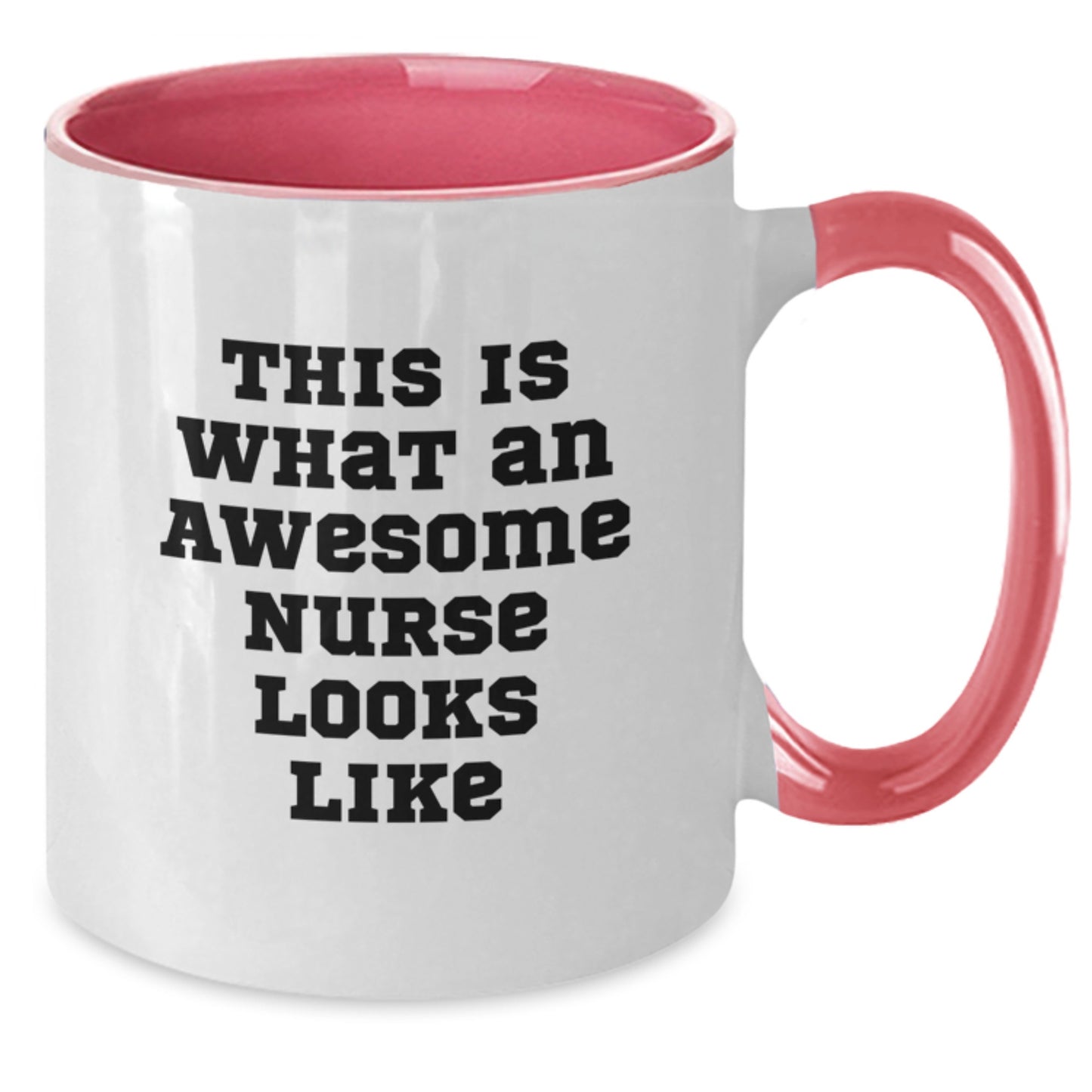 Funny Nurse Quote Gifts from Friends and Family, Awesome Nurse Looks Like Two Tone Coffee Mug, Birthday Unique Gifts for Nurses, 11oz Ceramic Mug for Women and Men - Additional