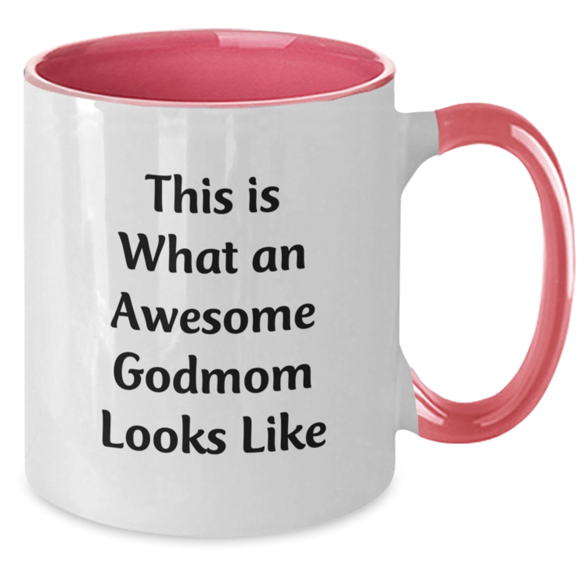 Funny Godmom Gifts - This Is What An Awesome Godmom Looks Like, Graduation Unique Gifts from Women to Godmom, Two Tone Coffee Mug - Additional