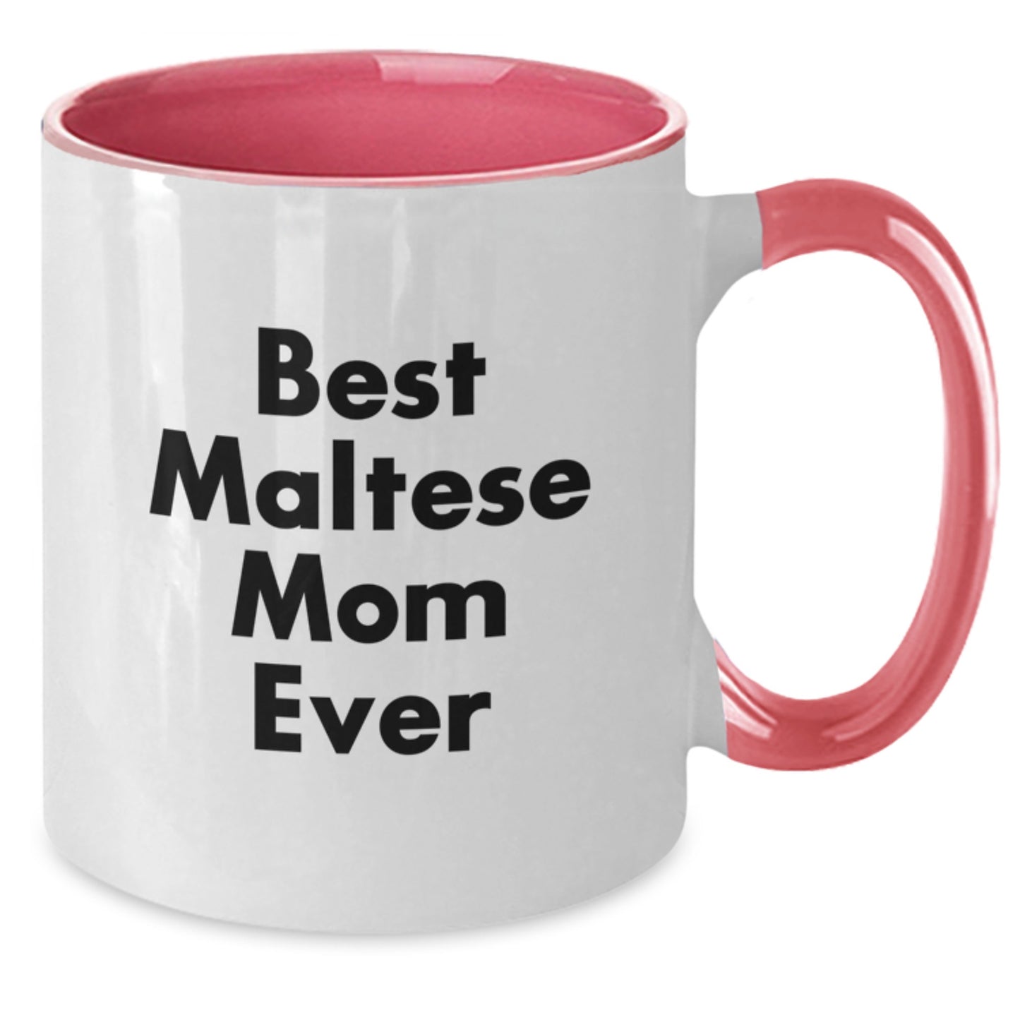 Funny Maltese Dog Mom Gifts from Friends for Best Maltese Mom Ever Two Tone Coffee Mug, Birthday Unique Gifts for Maltese Dog Lovers - Additional