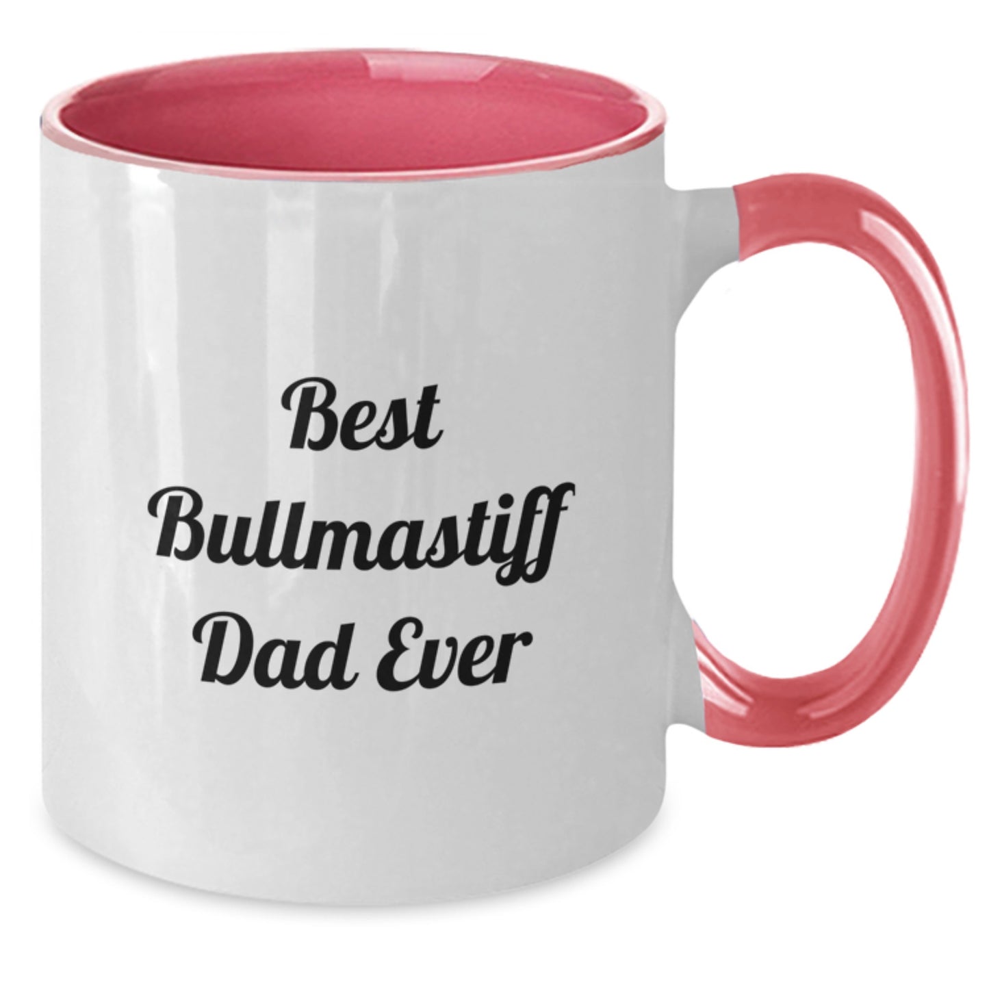 Funny Bullmastiff Dog Gifts for Men from Best Bullmastiff Dad Ever, Two Tone Coffee Mug for Graduation Unique Gifts - Additional