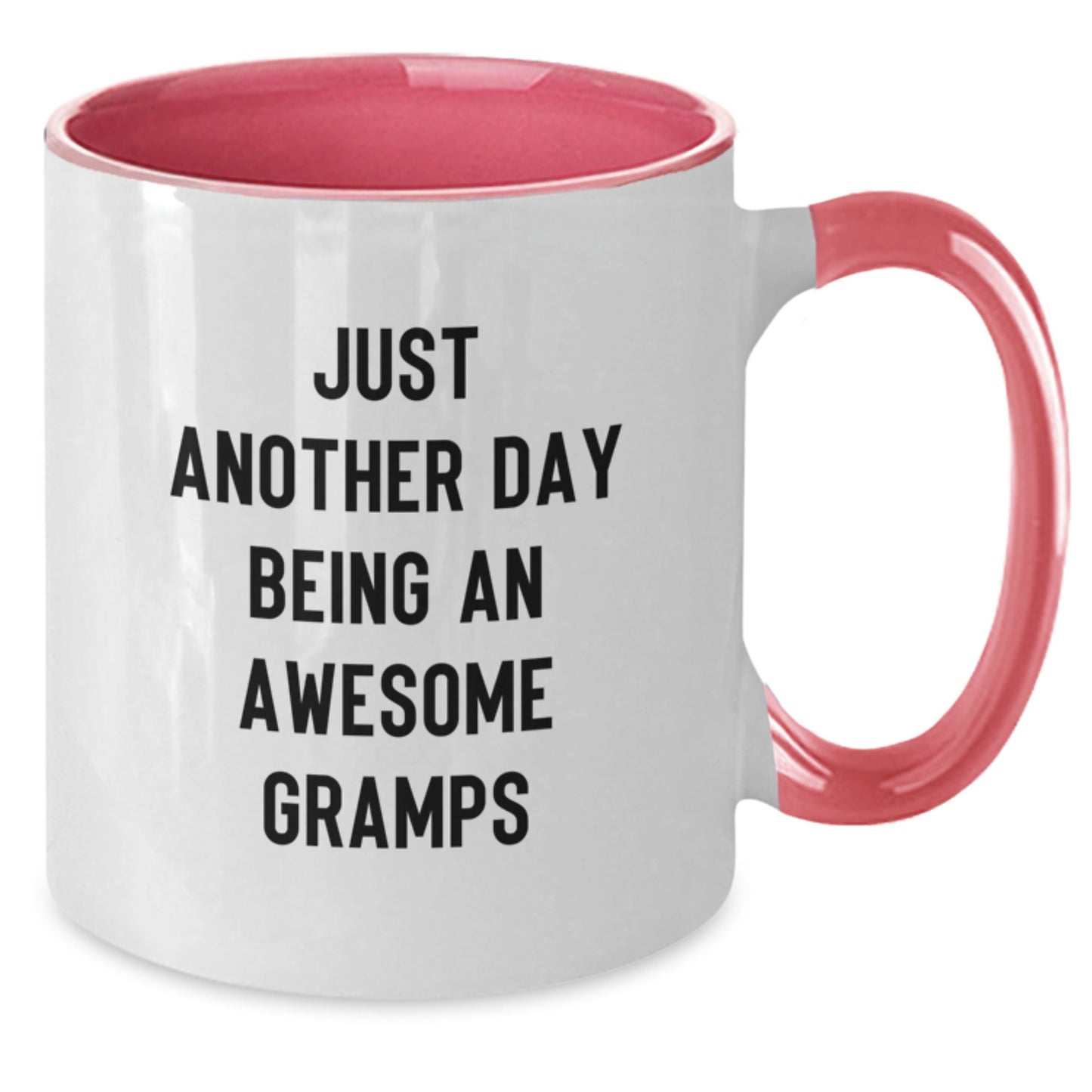 Funny Gramps Gifts - Just Another Day Being An Awesome Gramps Two Tone Coffee Mug, Gifts from Friends, Family, or Coworkers for Gramps' Birthday - Additional