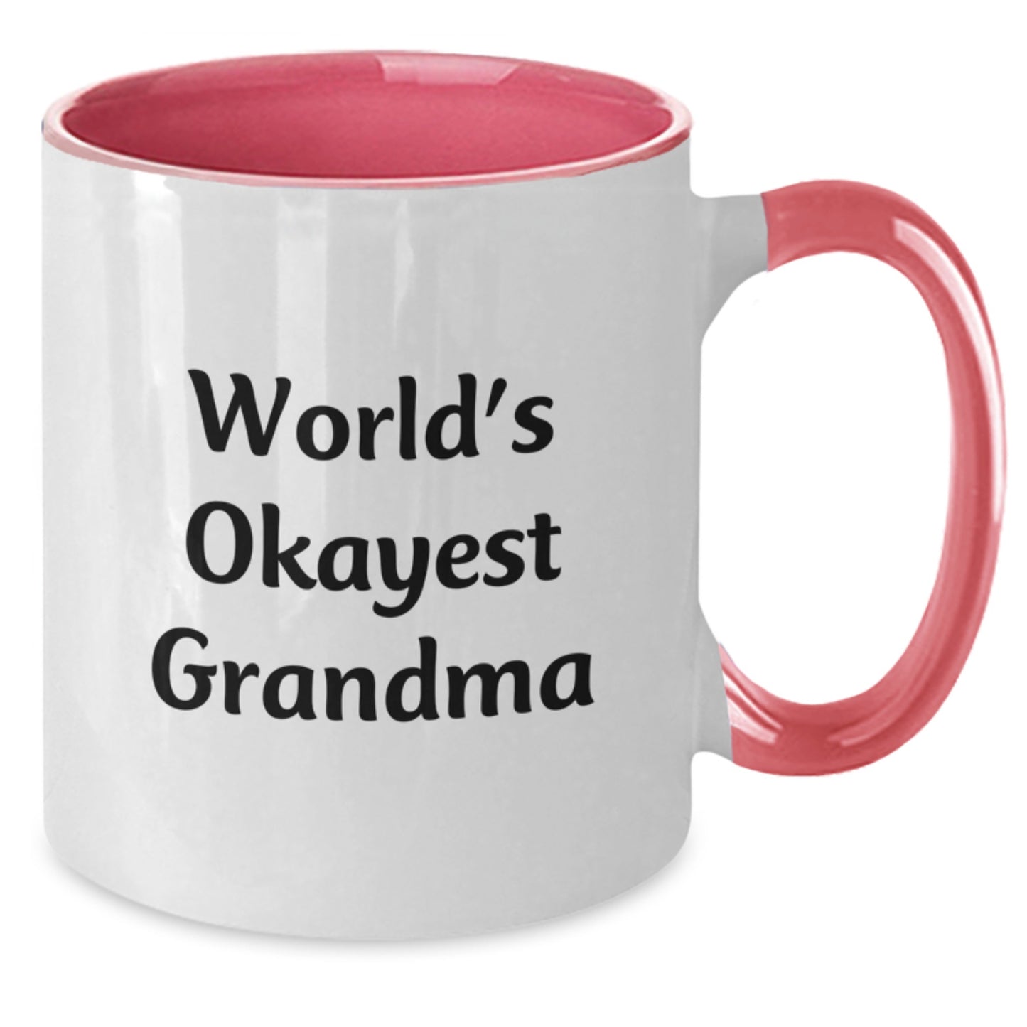 Funny Grandma Gifts from Men to Grandma, World's Okayest Grandma Two Tone Coffee Mugs, Unique Christmas Unique Gifts for Grandma - Additional
