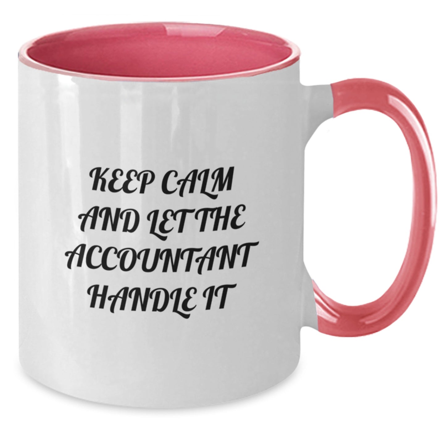 Funny Accountant Gifts for Men, Unique Two Tone Coffee Mug with 'Keep Calm And Let The Accountant Handle It' Quote, Christmas Unique Gifts from Friends, Coworkers, Family to Accountant - Additional