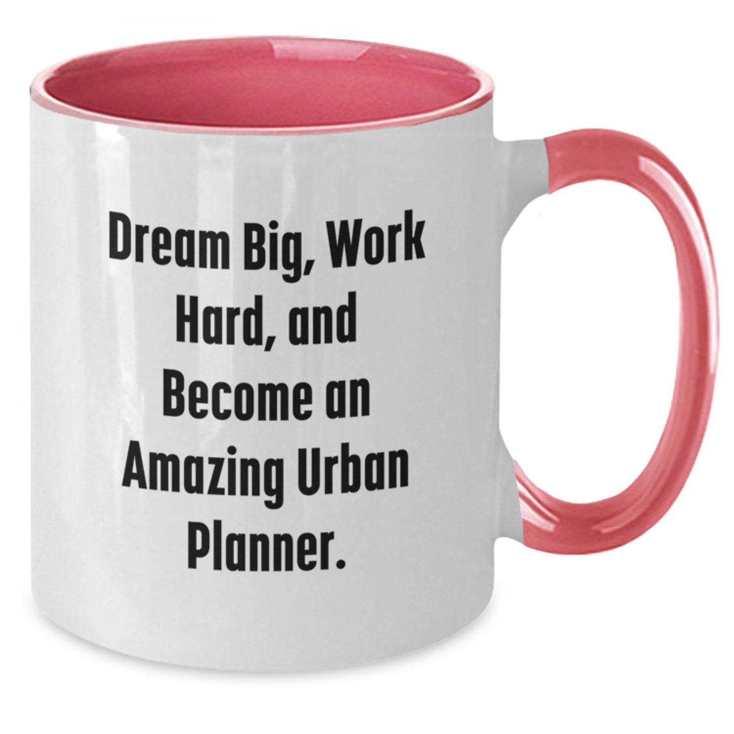 Funny Urban Planner Gifts, Dream Big, Work Hard, Two Tone Coffee Mug for Birthday, Gifts from Friends, Urban Planner Mug, 11oz, Microwave and Dishwasher Safe - Additional