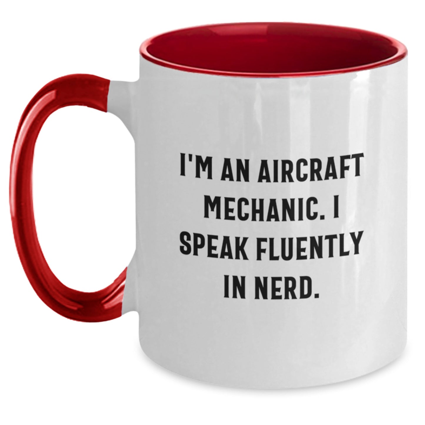 Aircraft Mechanic Funny Mugs Gifts from Men for Friends, 'I Speak Fluently In genius.' Valentine's Unique Mugs - Main