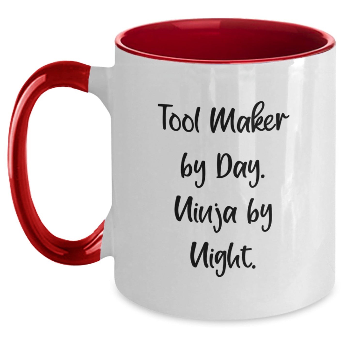 Tool Maker Gifts from Friends - Tool Maker By Day. Ninja By Night. Two Tone Coffee Mug for Birthday - Main