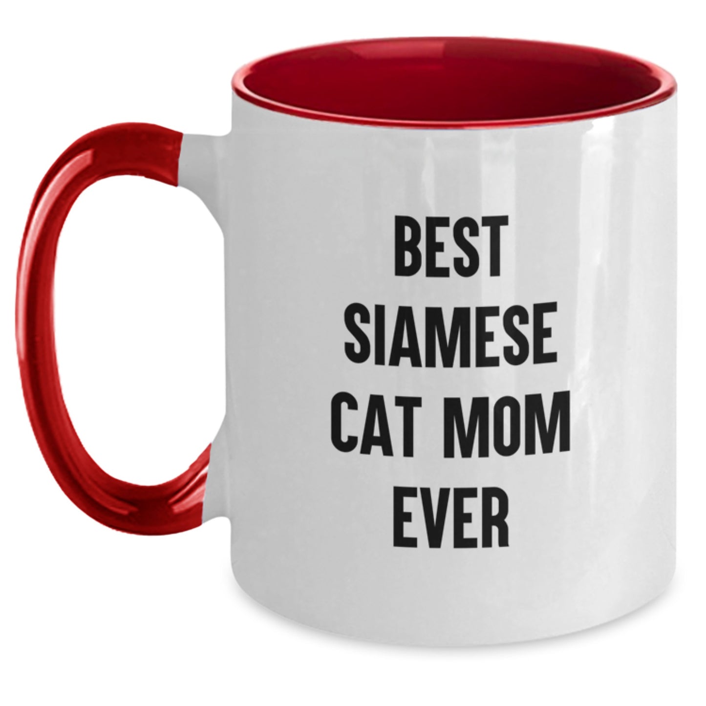 Funny Siamese Cat Mom Gifts, Best Siamese Cat Mom Ever, Two Tone Coffee Mug for Birthday, Gifts from Family, Friends, or Coworkers, Perfect for Siamese Cat Enthusiasts - Main