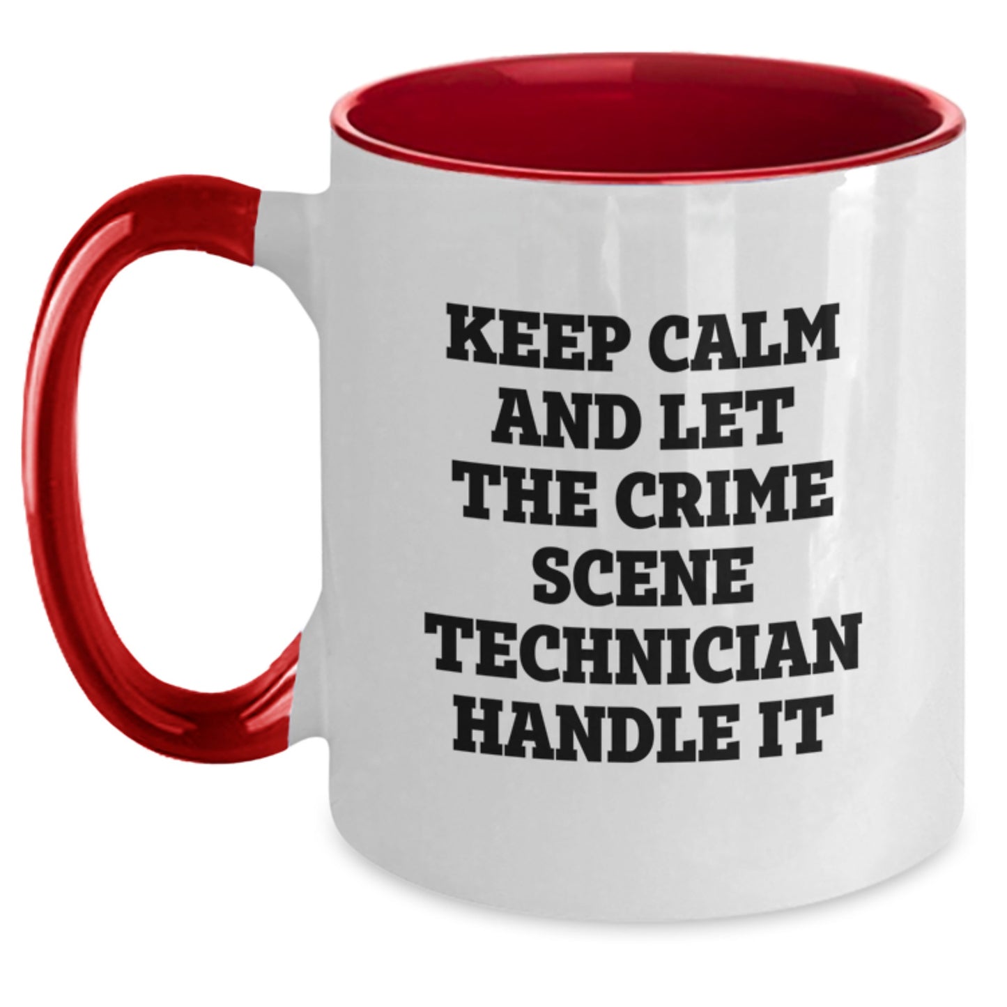 Funny Crime Scene Technician Christmas Unique Gifts from Friends for Crime Scene Technician Enthusiasts Two Tone Coffee Mugs - Main