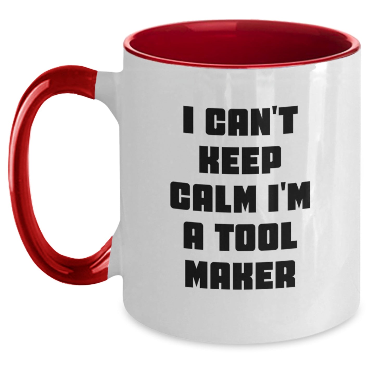Funny Tool Maker Gifts for Men - I'm a Tool Maker Two Tone Coffee Mug, Black and White - Main