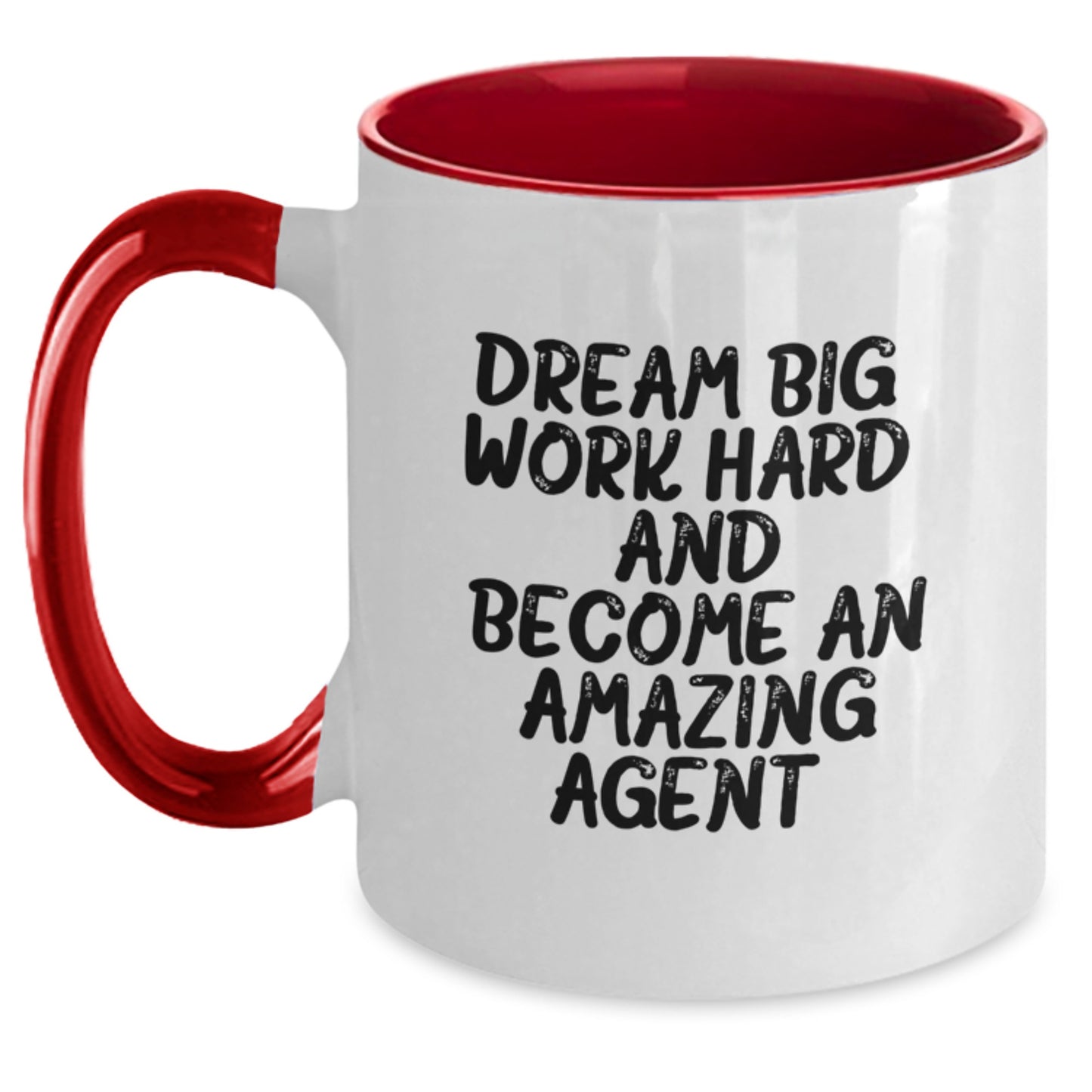 Funny Agent Gifts from Friends and Family - Two Tone Coffee Mug with Inspirational Dream Big Quote - Main