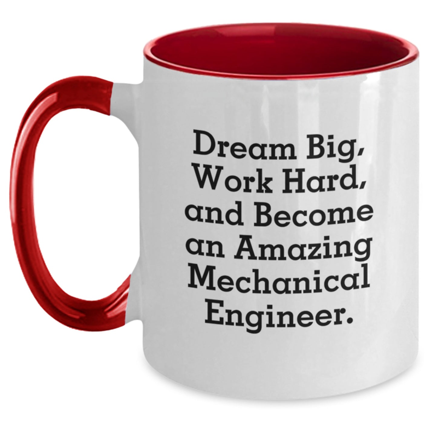 Funny Inspirational Mechanical Engineer Gifts from Family - Two Tone Coffee Mug for Him - Main