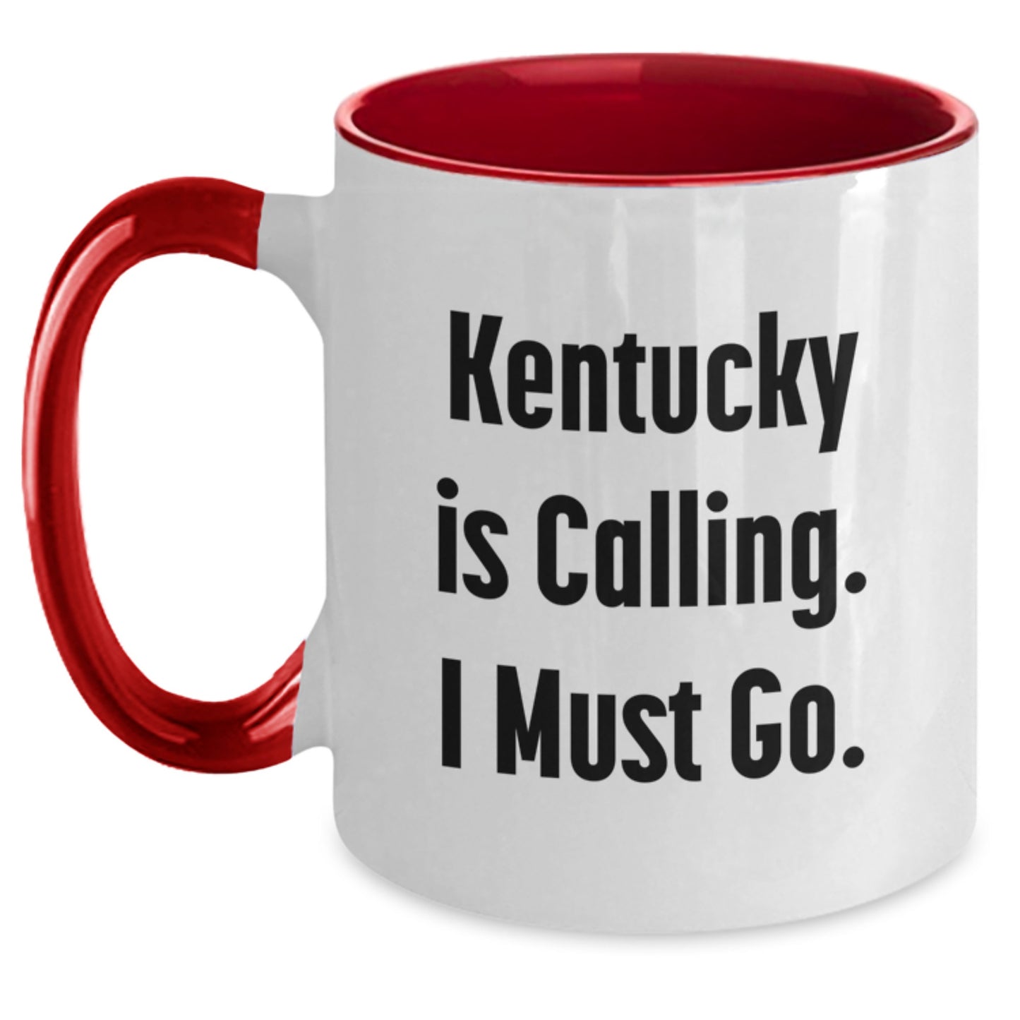 Kentucky Calling Funny Quote Two Tone Coffee Mug, Gifts for Kentucky Lovers, Birthday Unique Gifts from Family and Friends - Main